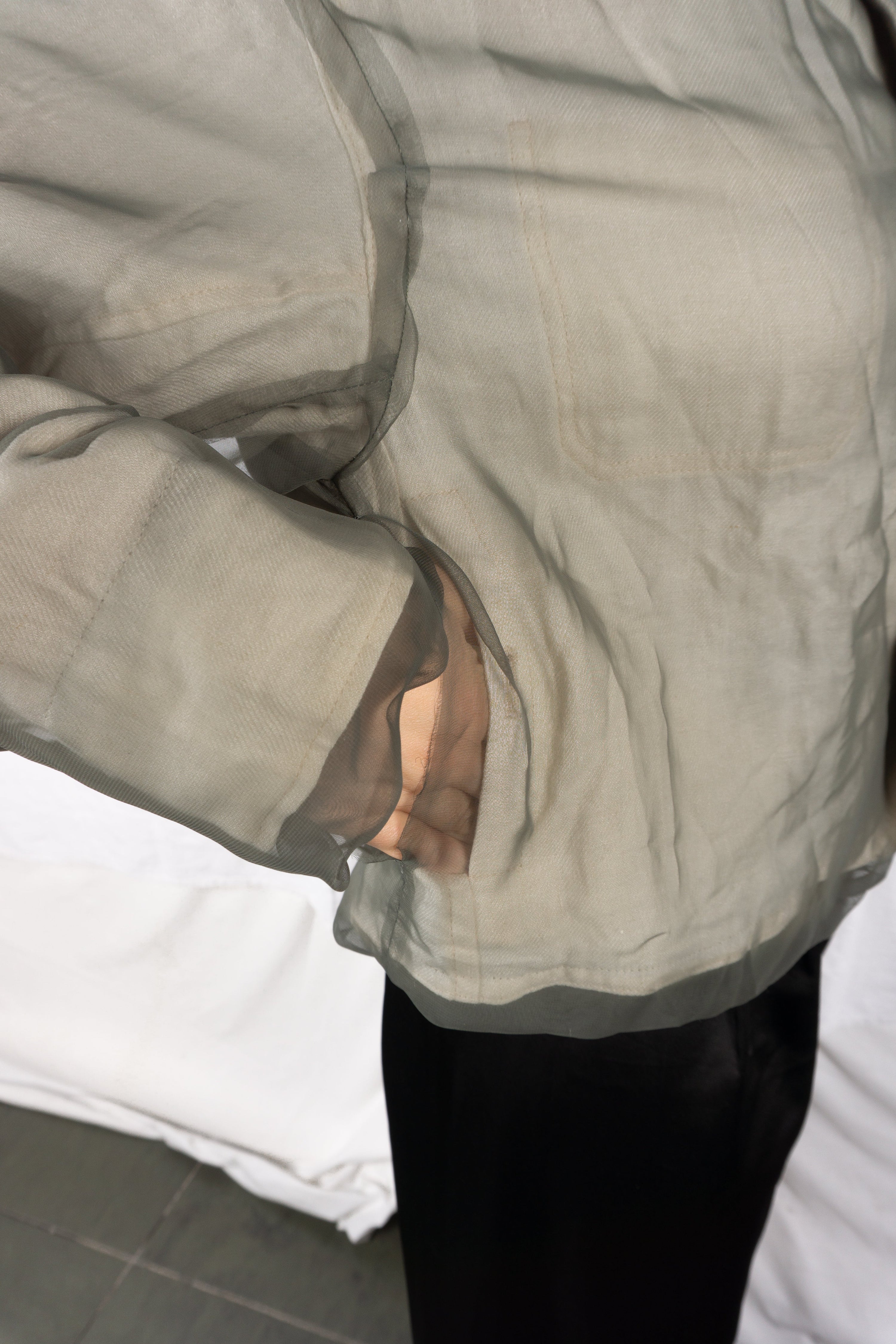 Undercover s/s 2024 transparent crop jacket