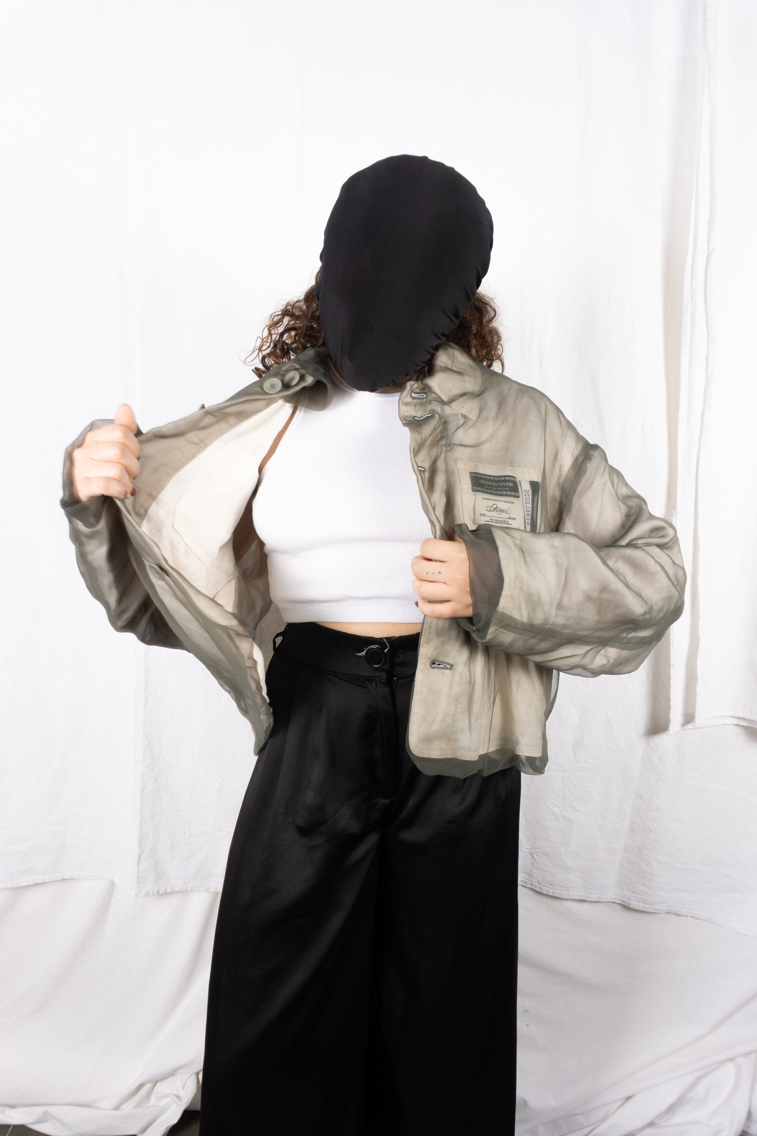 Undercover s/s 2024 transparent crop jacket