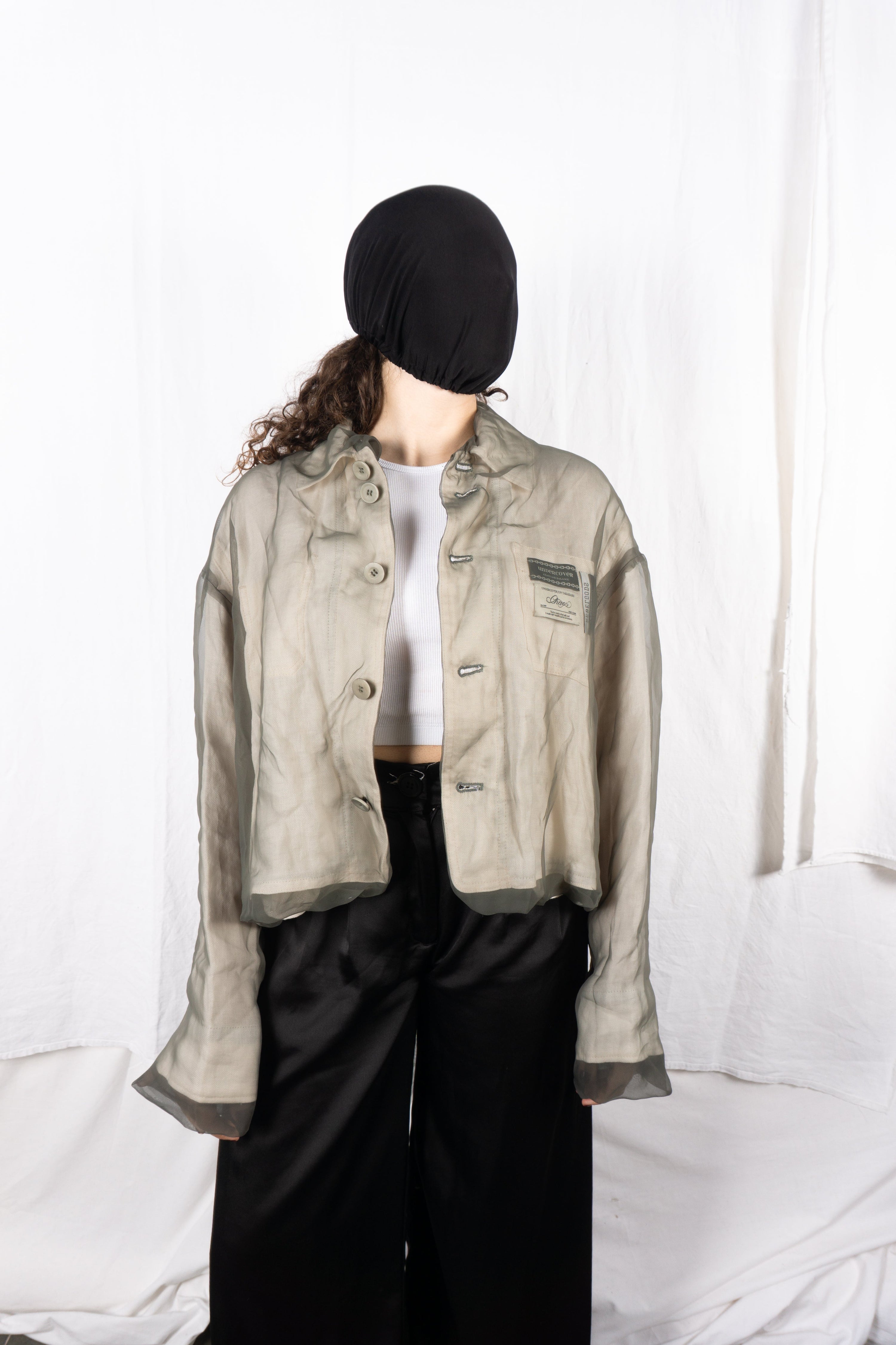 Undercover s/s 2024 transparent crop jacket