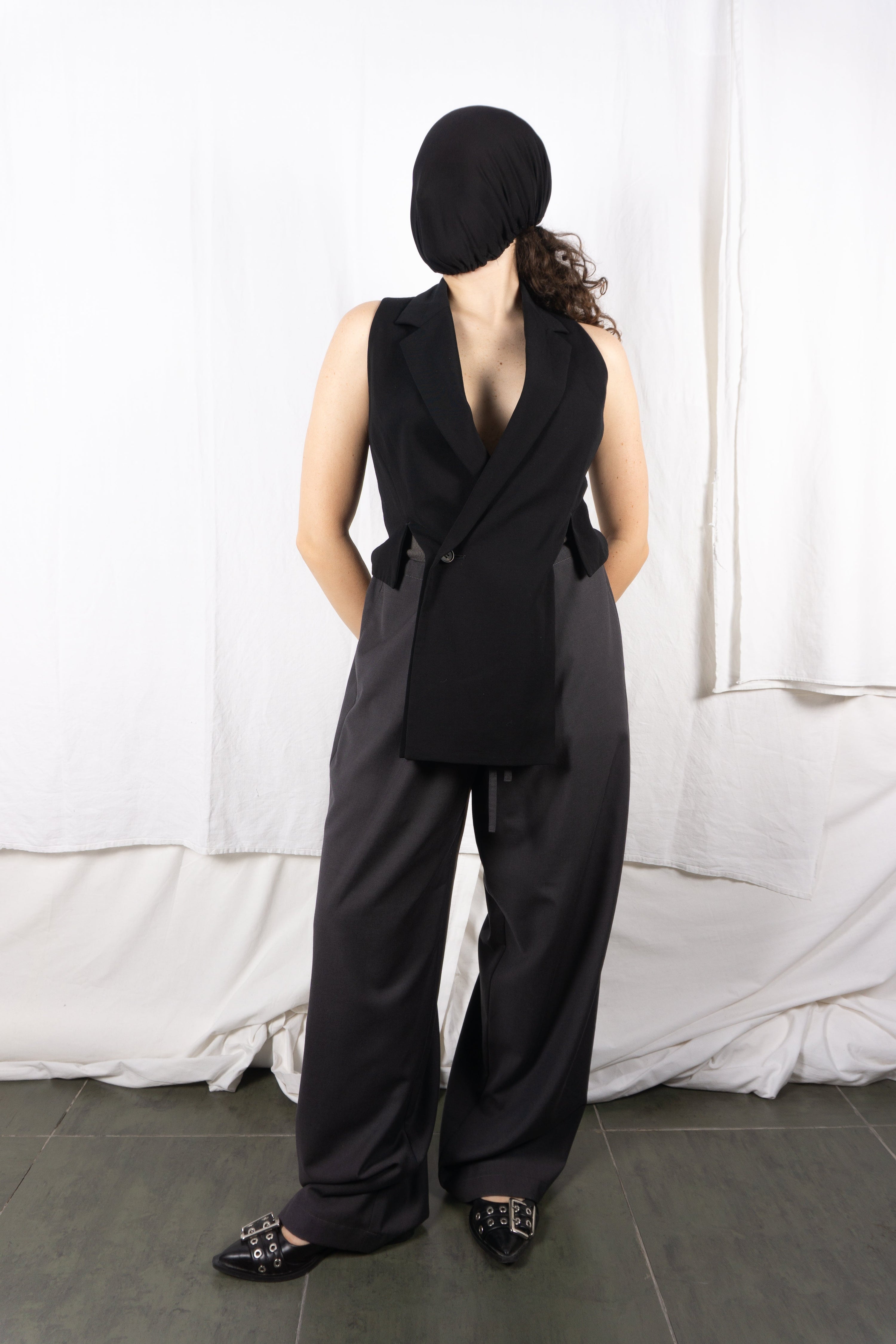 Y's yohji yamamoto s/s 2015 asymmetrical gilet