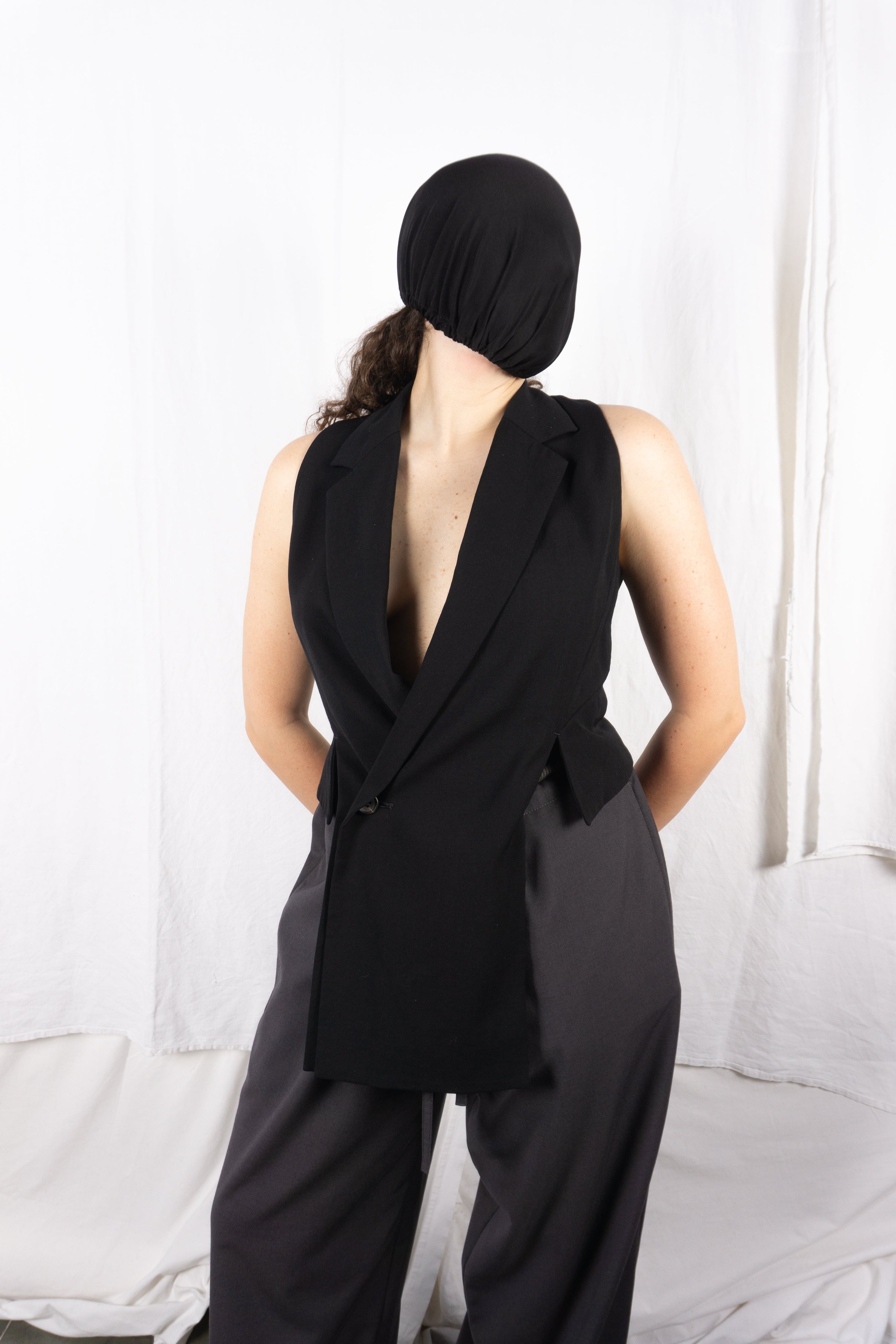 Y's yohji yamamoto s/s 2015 asymmetrical gilet