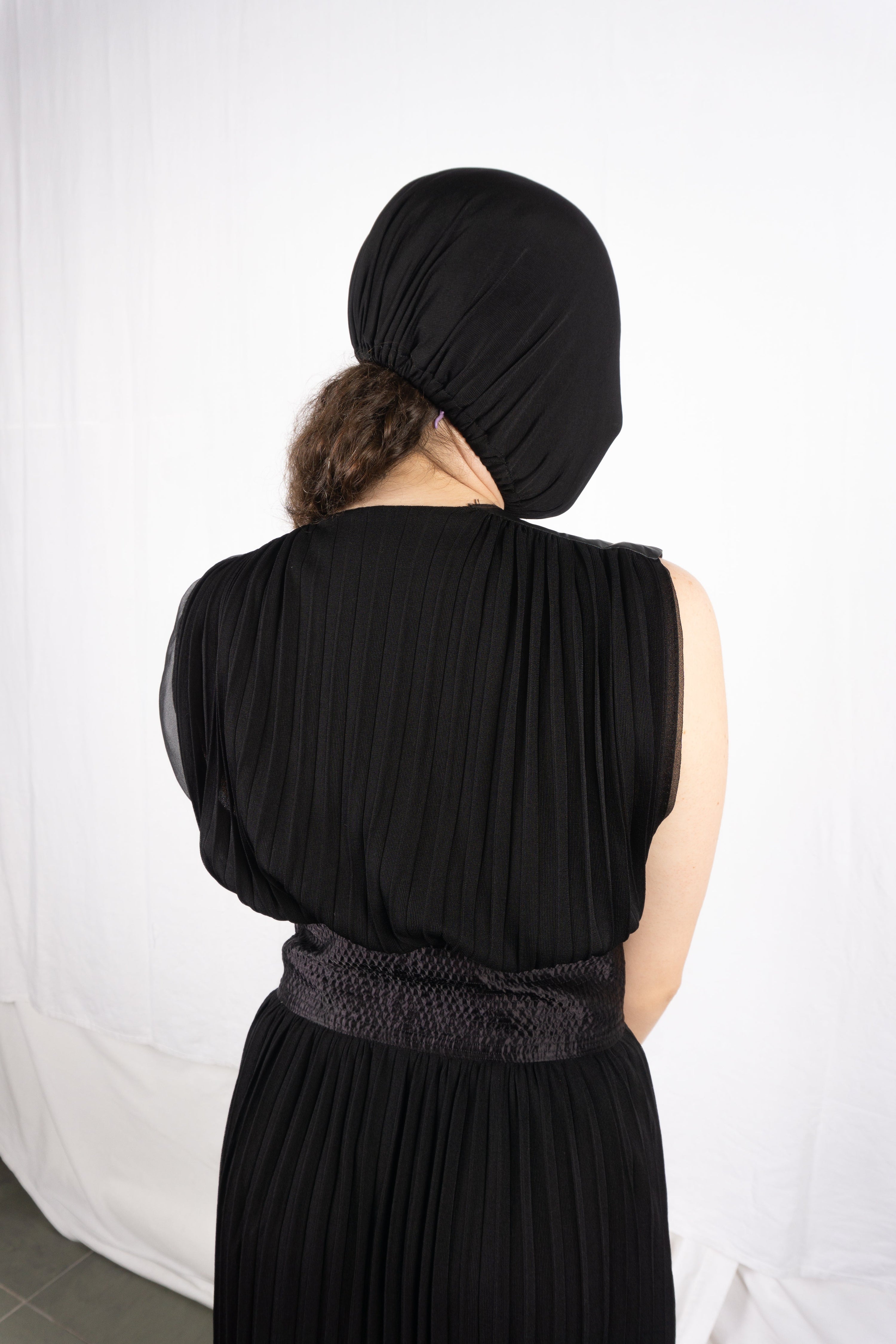 Sacai s/s 2008 pleated silk dress