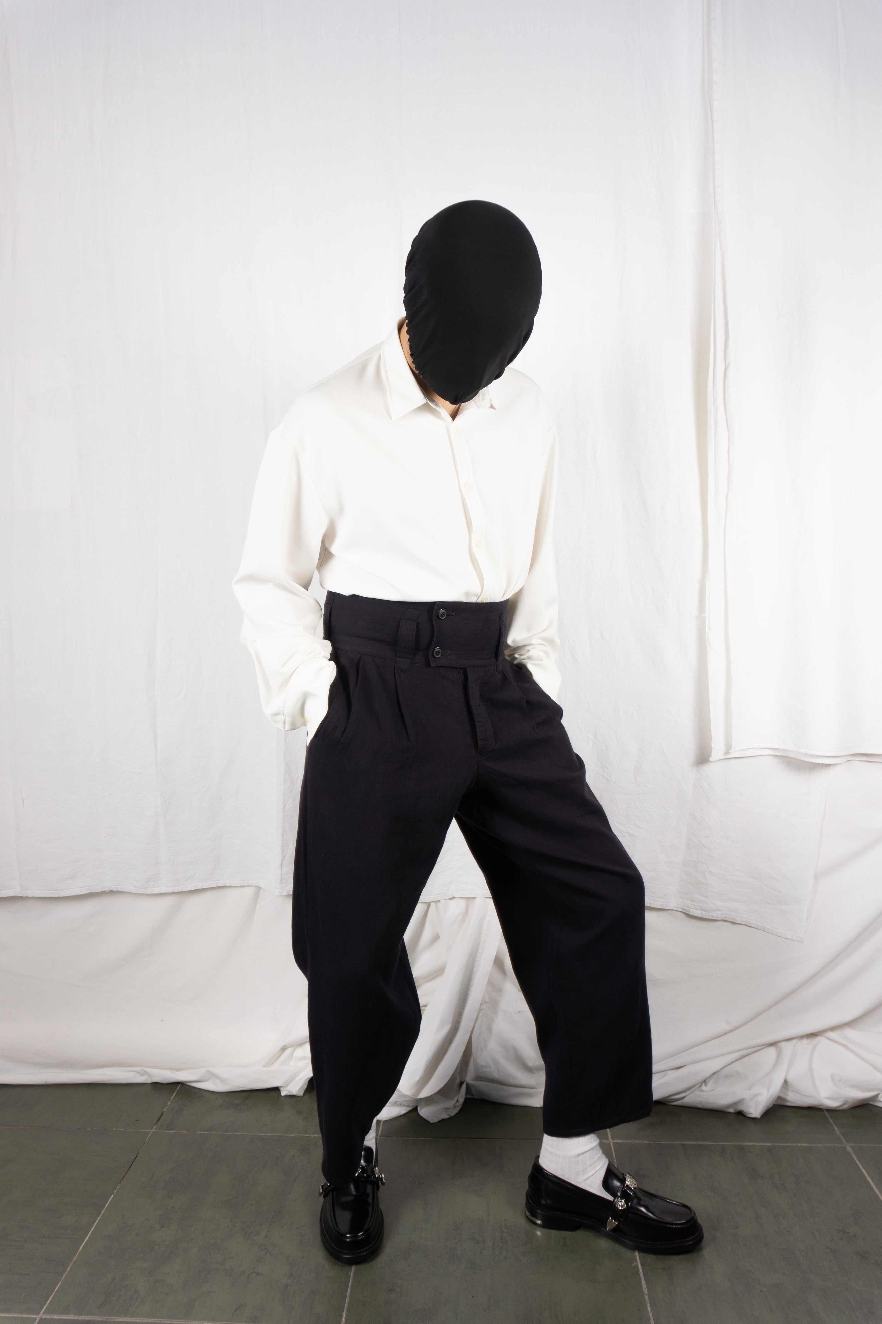 Issey miyake men 1990s high-waisted trousers