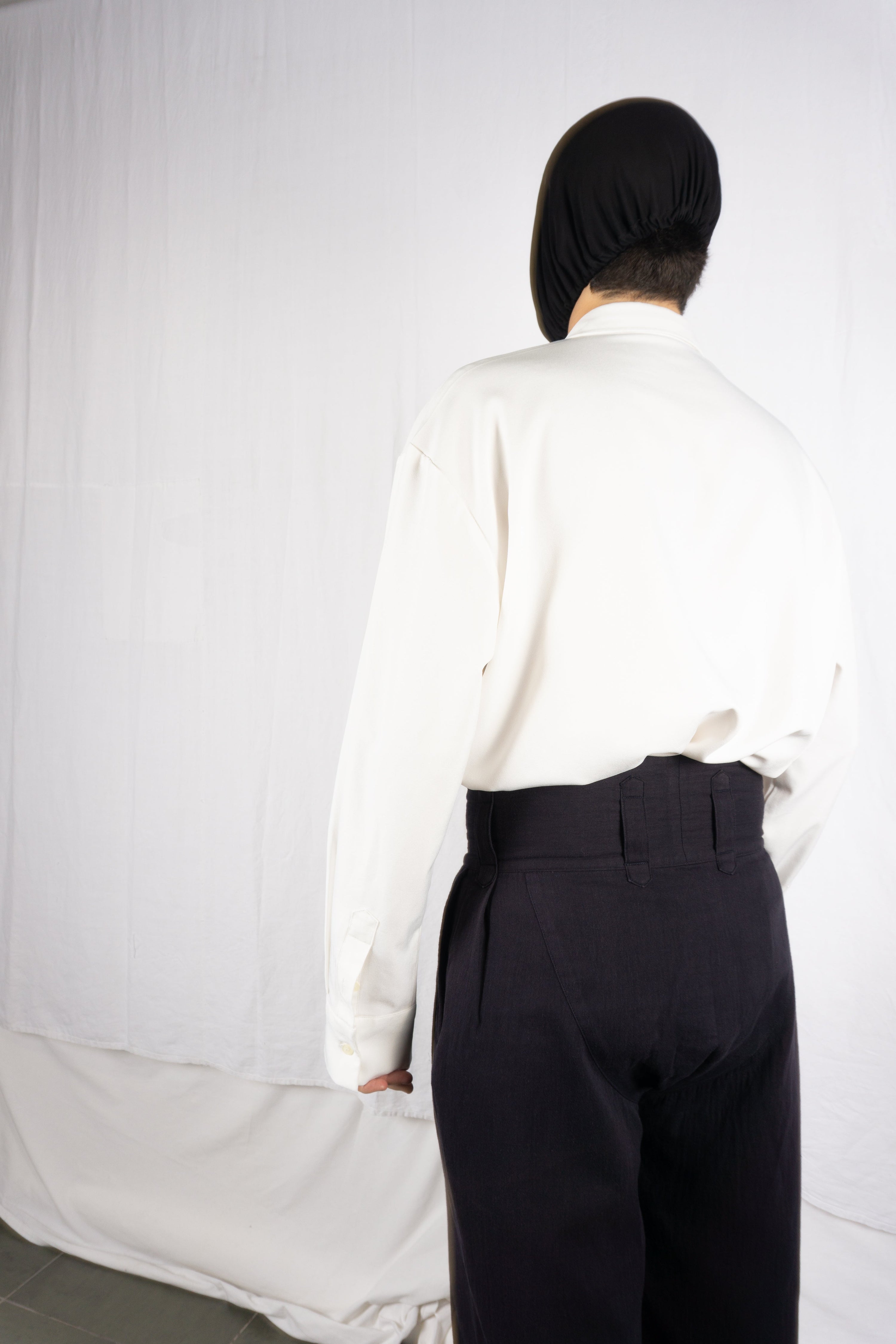 Issey miyake men 1990s high-waisted trousers