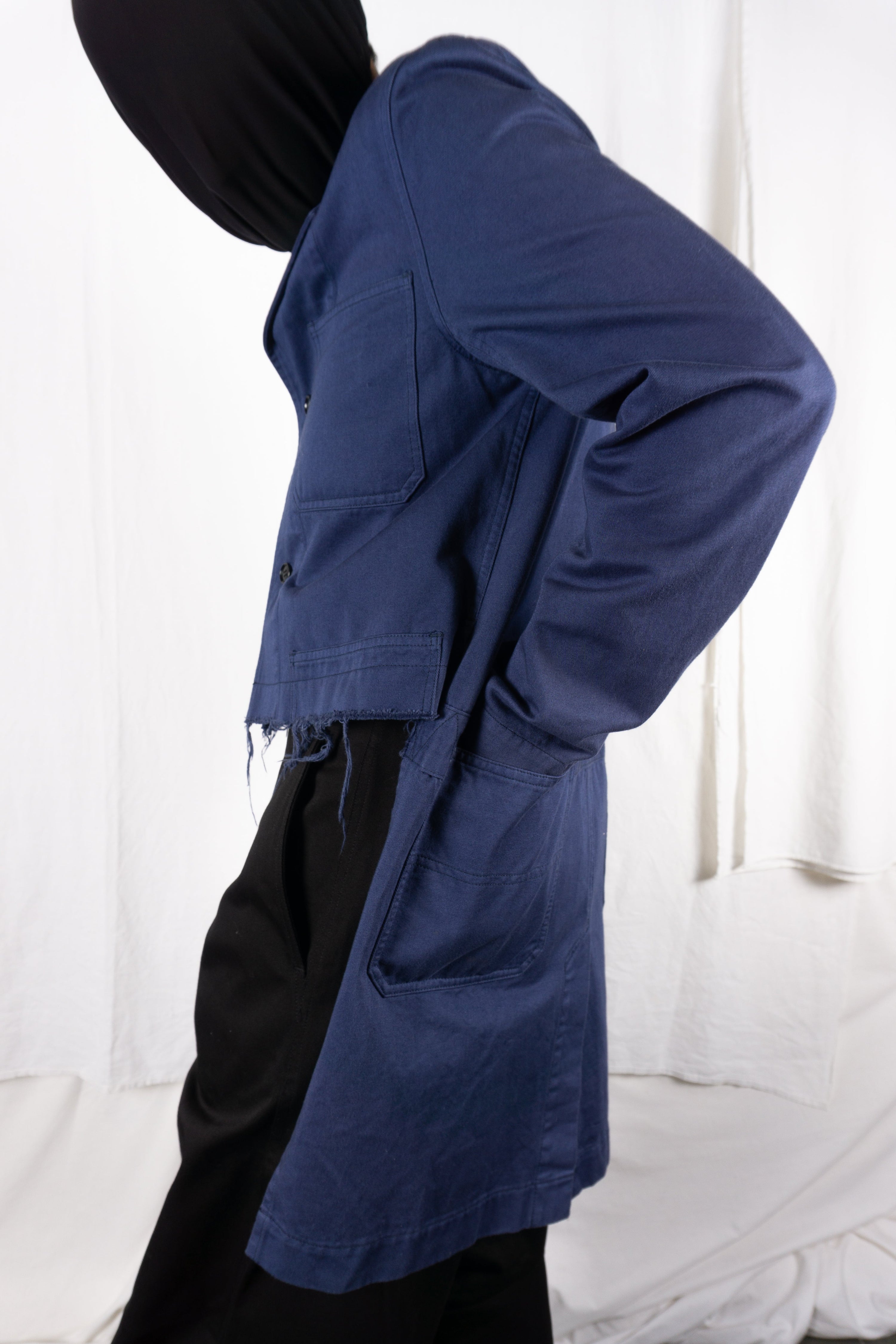 Ganryu comme des garçons s/s 2017 asymmetrical jacket