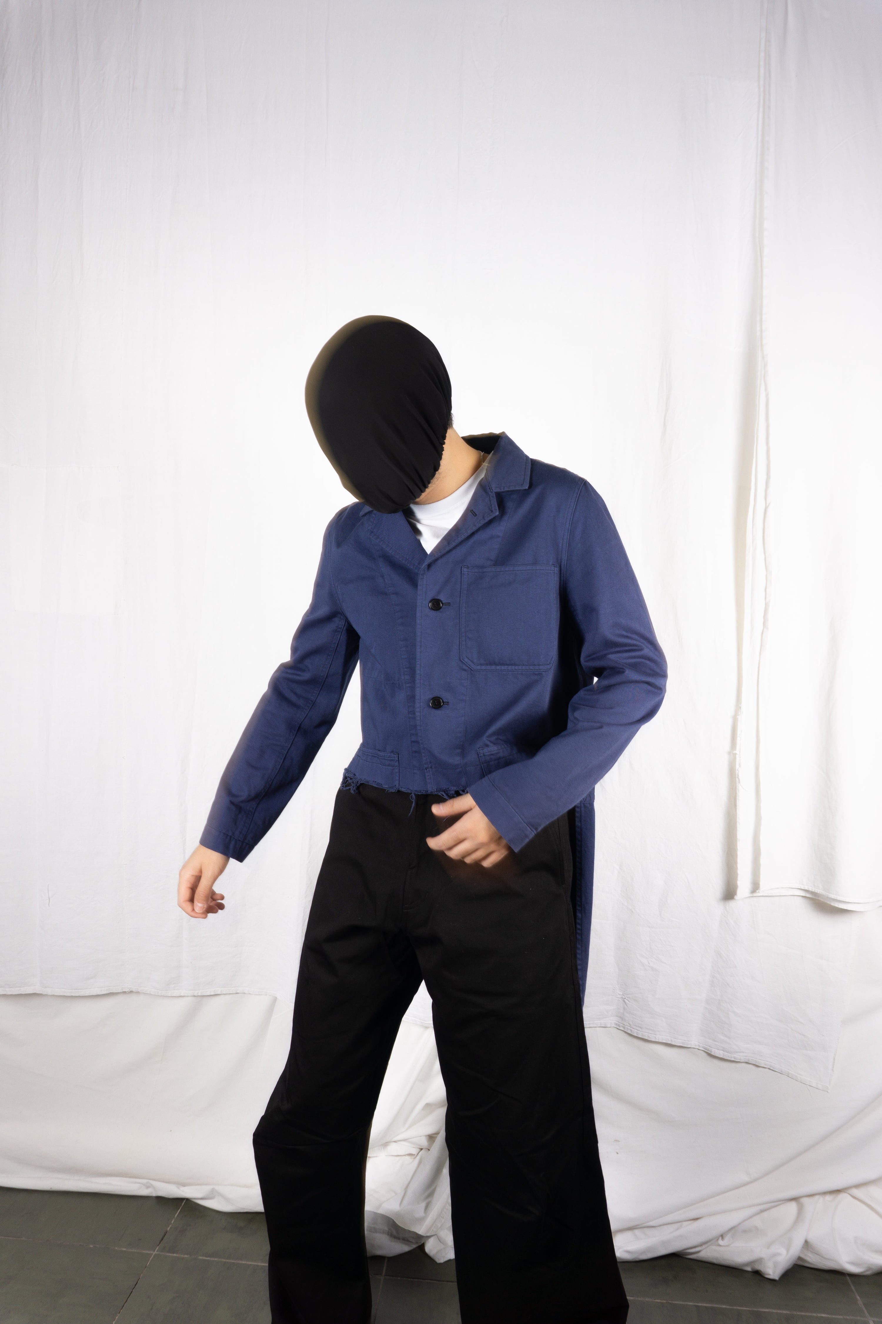 Ganryu comme des garçons s/s 2017 asymmetrical jacket