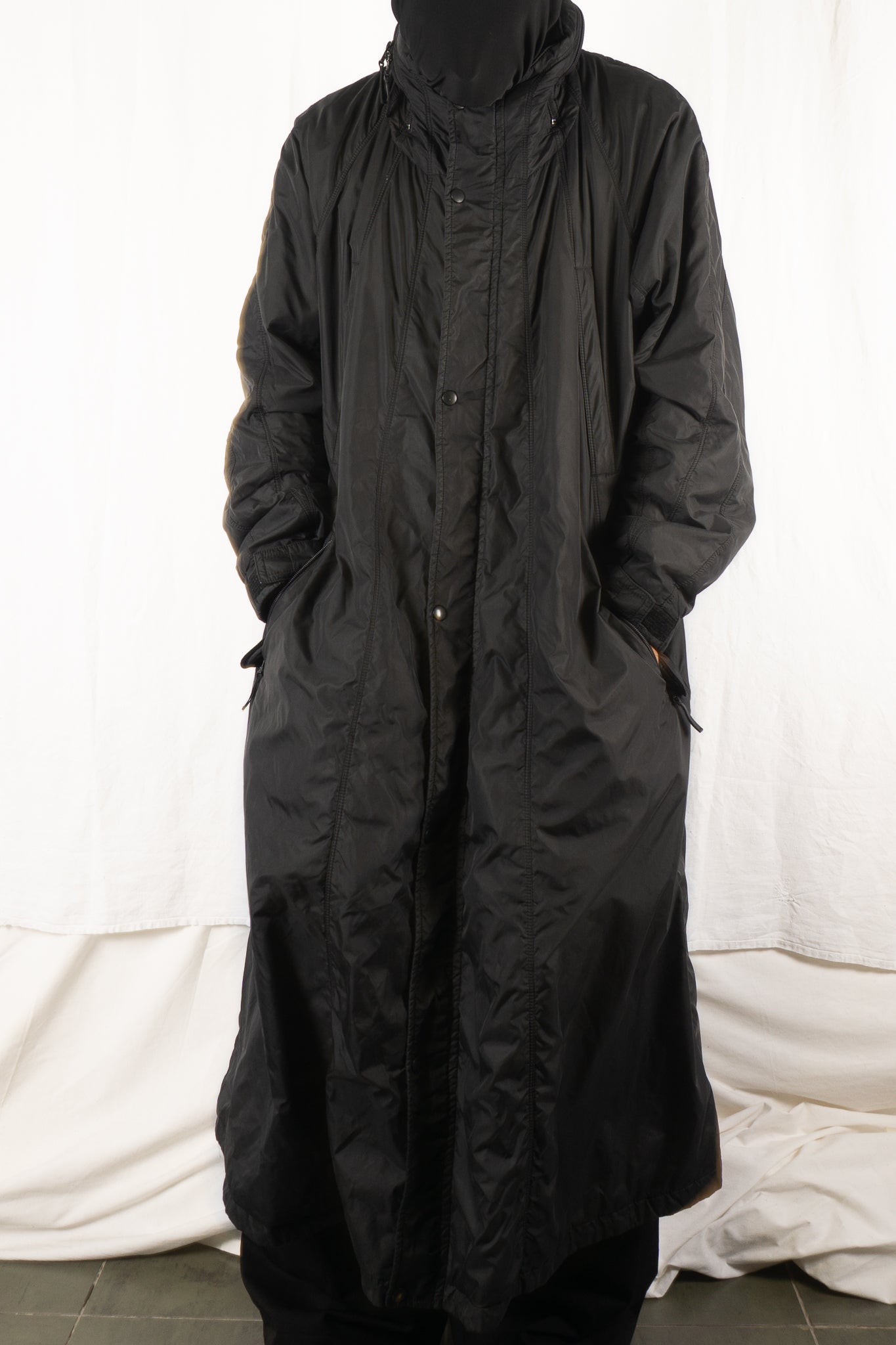 Issey miyake men white label 2000s parachute coat