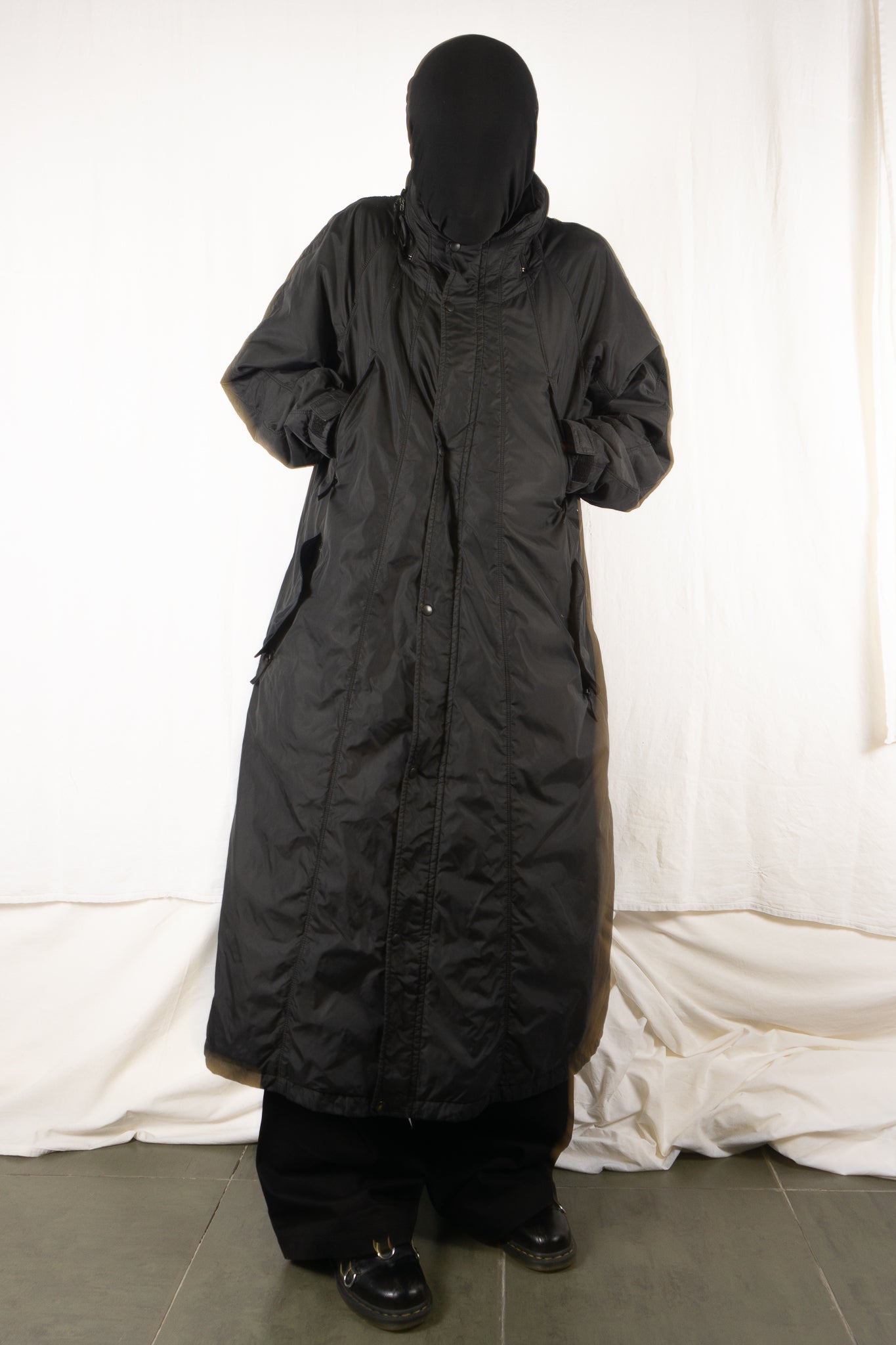 Issey miyake men white label 2000s parachute coat