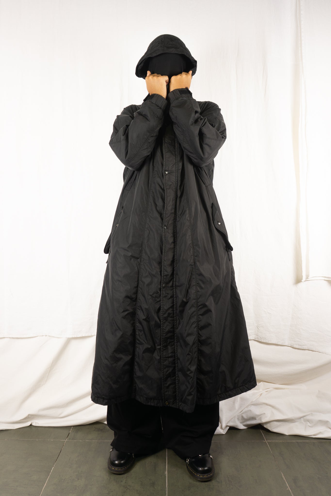 Issey miyake men white label 2000s parachute coat