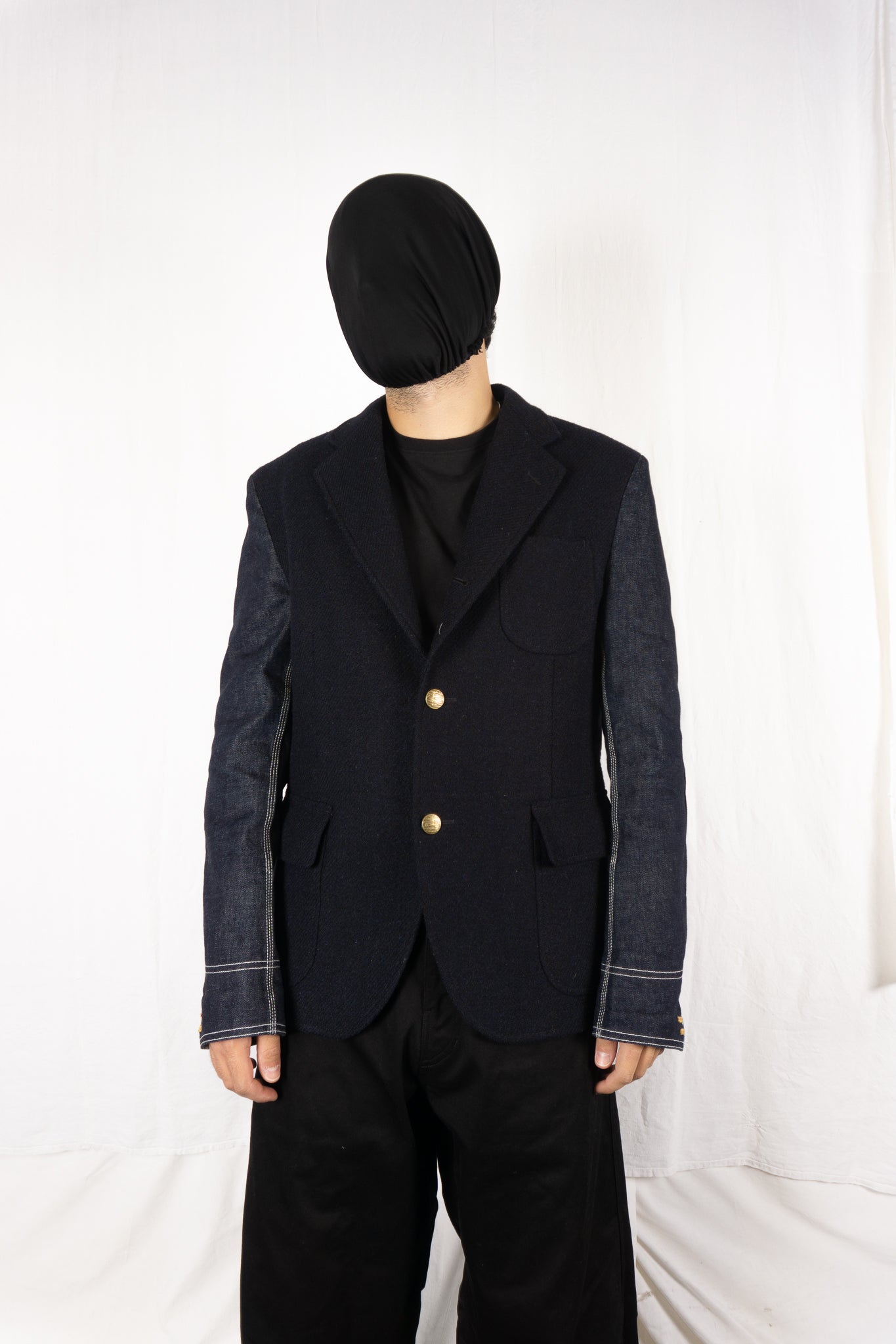 Junya watanabe man a/w 2019 wool denim sleeves jacket