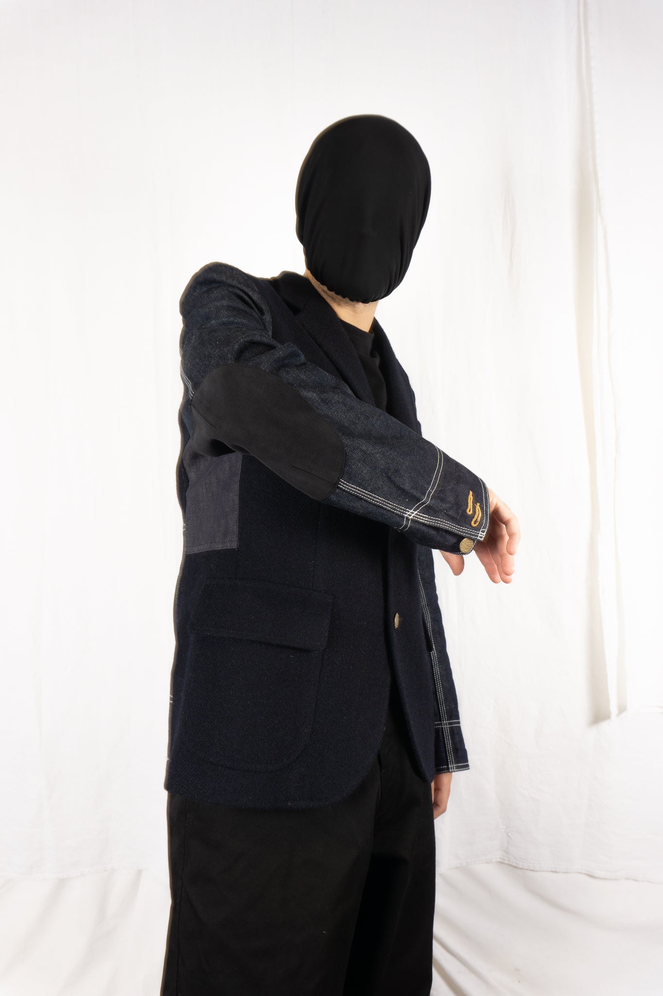 Junya watanabe man a/w 2019 wool denim sleeves jacket