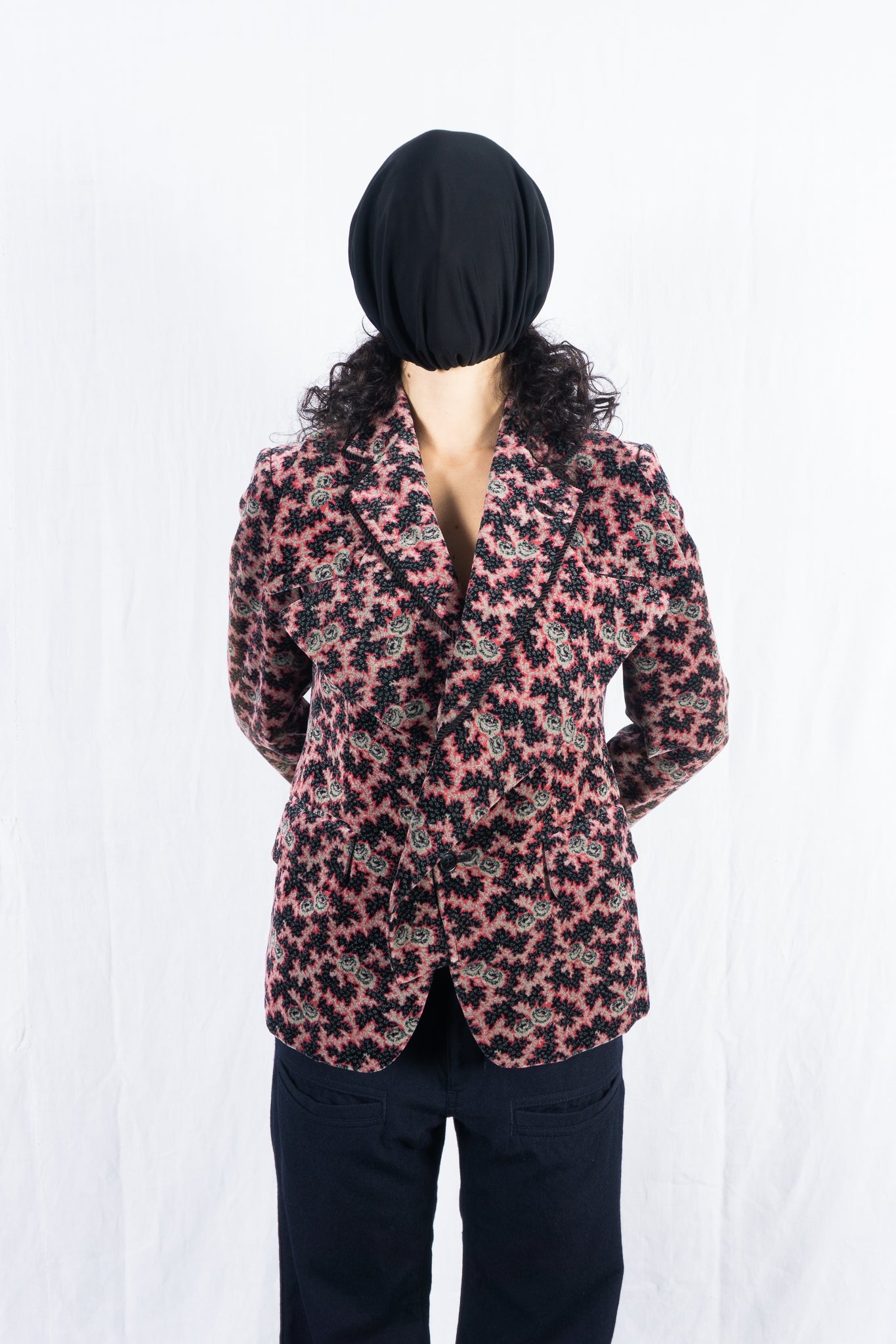 Comme des garçons a/w 2001 printed velvet jacket