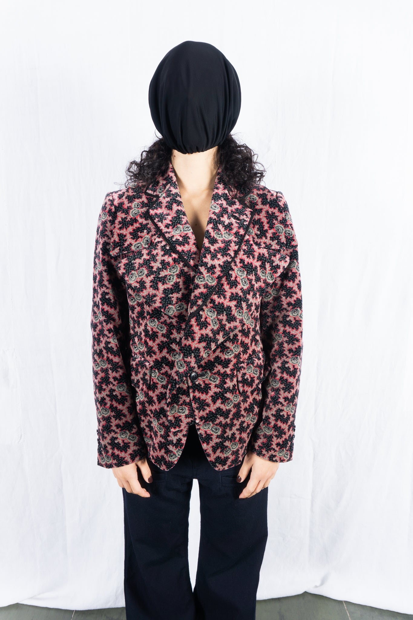 Comme des garçons a/w 2001 printed velvet jacket