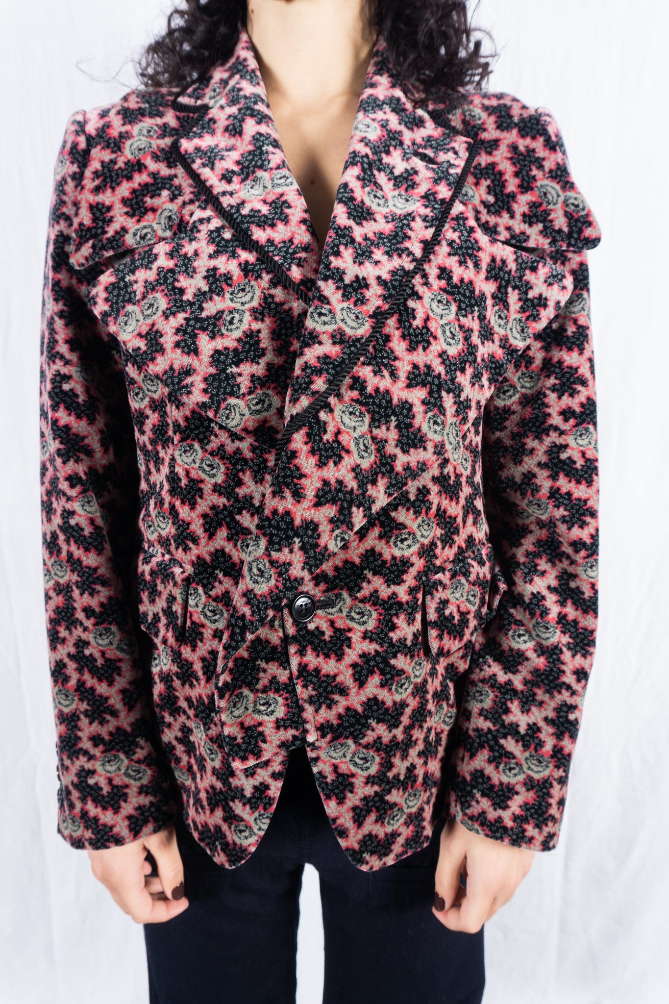 Comme des garçons a/w 2001 printed velvet jacket