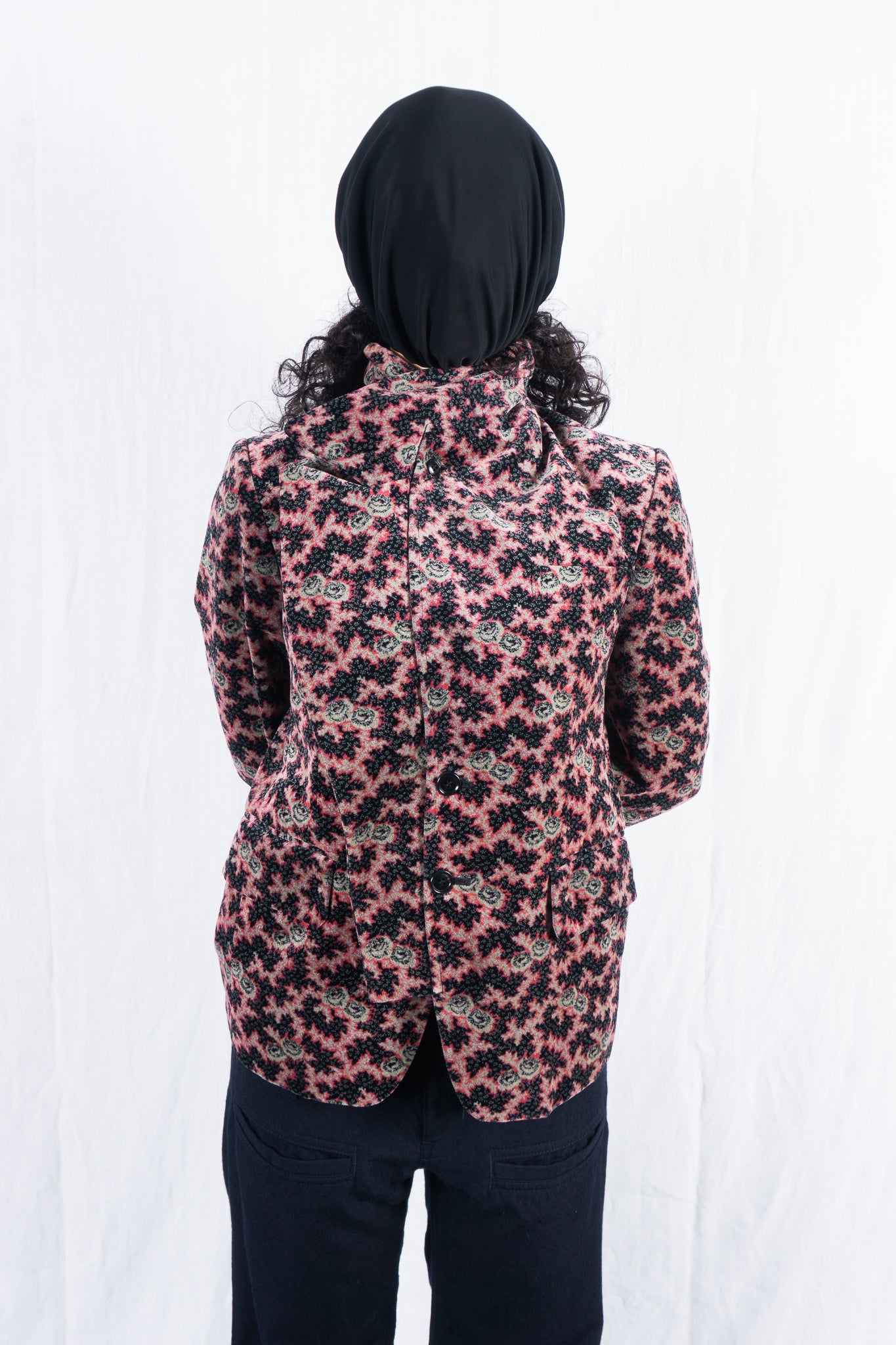 Comme des garçons a/w 2001 printed velvet jacket