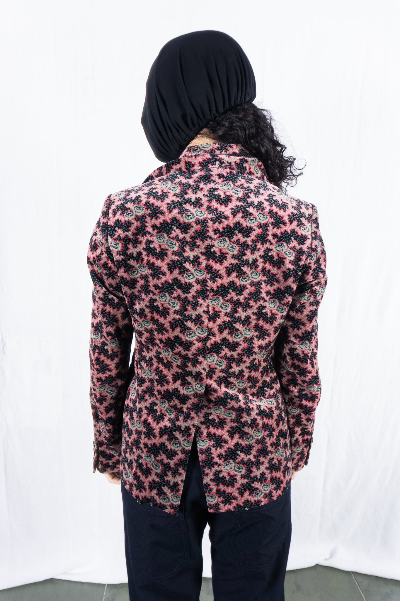 Comme des garçons a/w 2001 printed velvet jacket