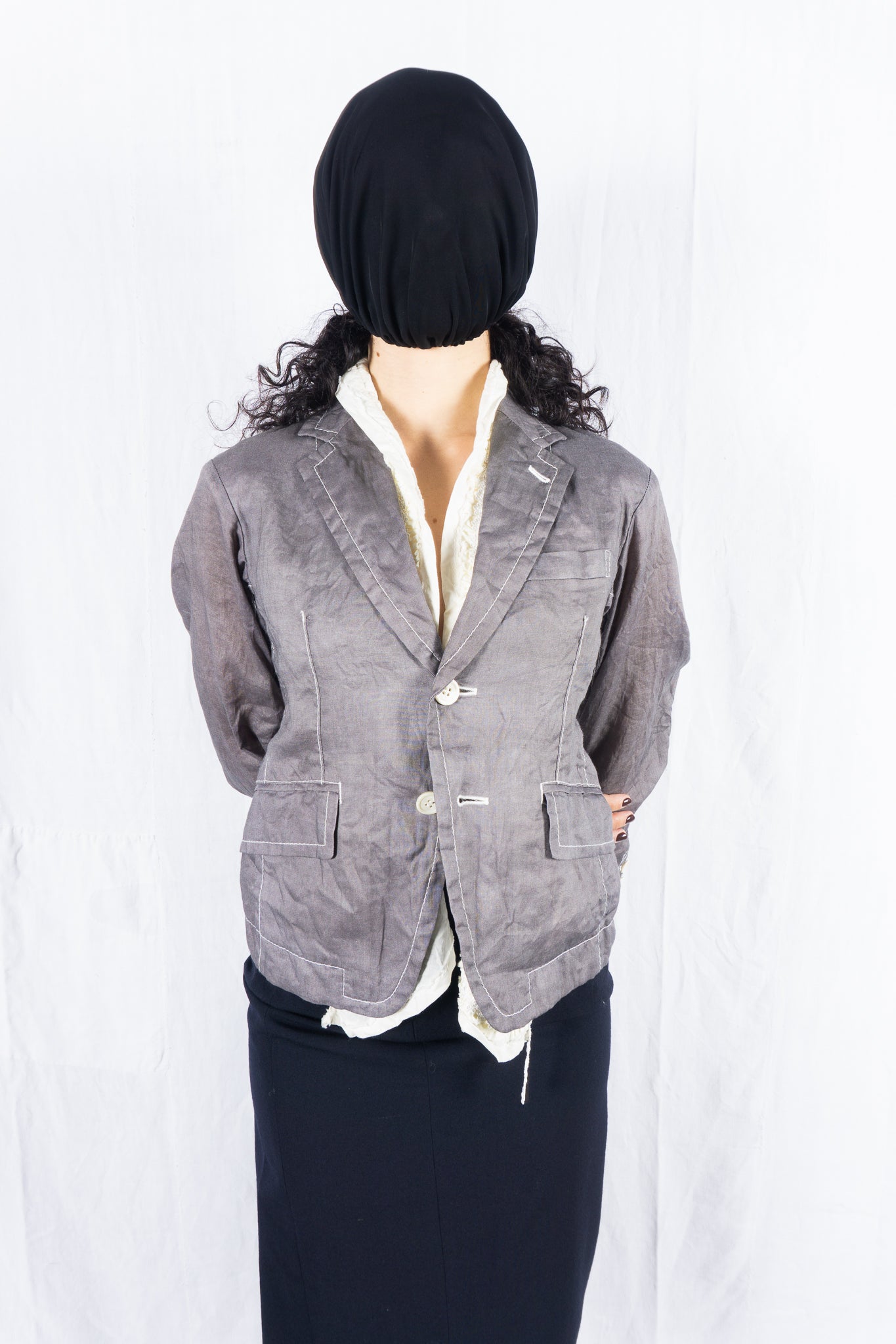 Tricot comme des garçons s/s 2015 layered linen jacket