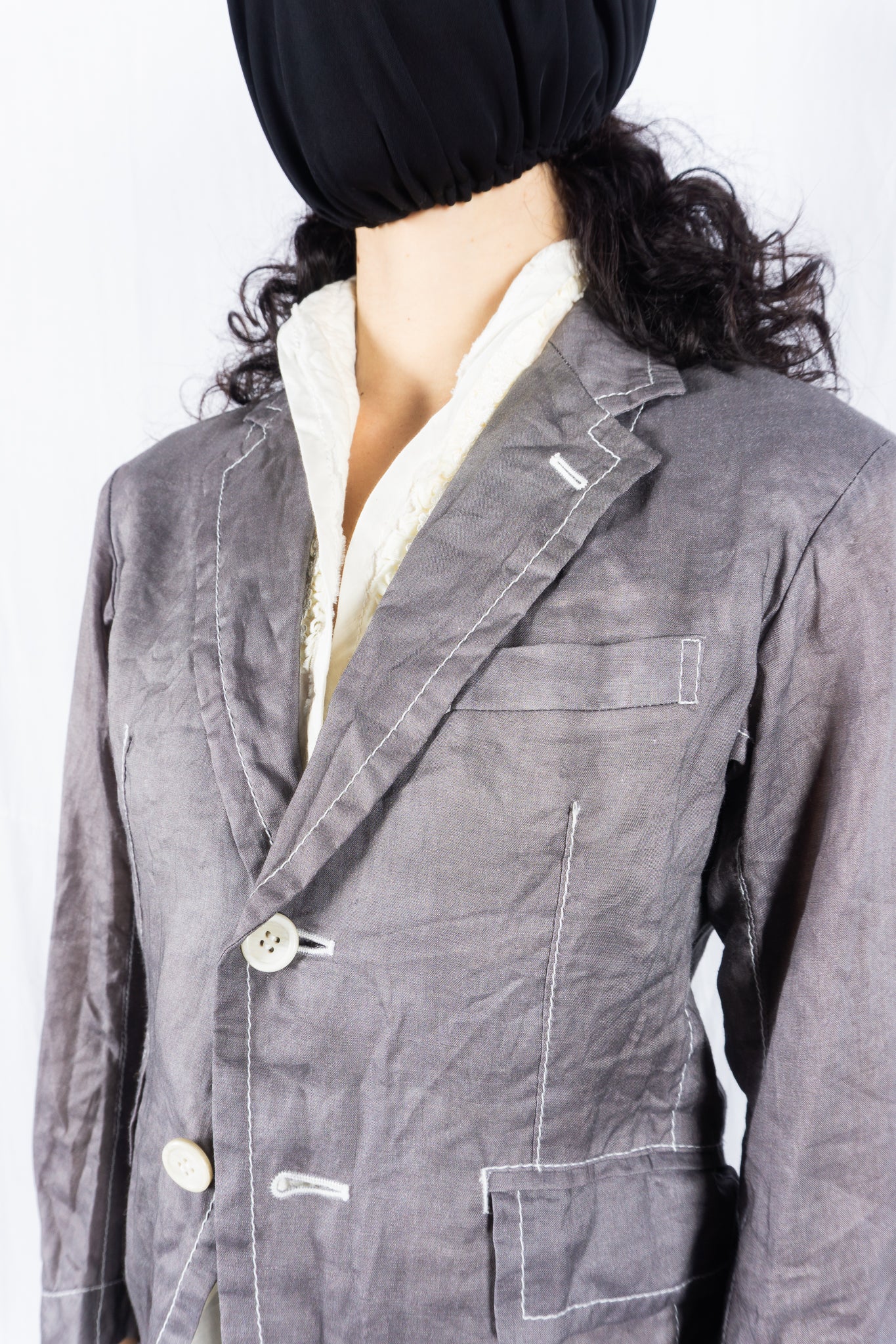 Tricot comme des garçons s/s 2015 layered linen jacket