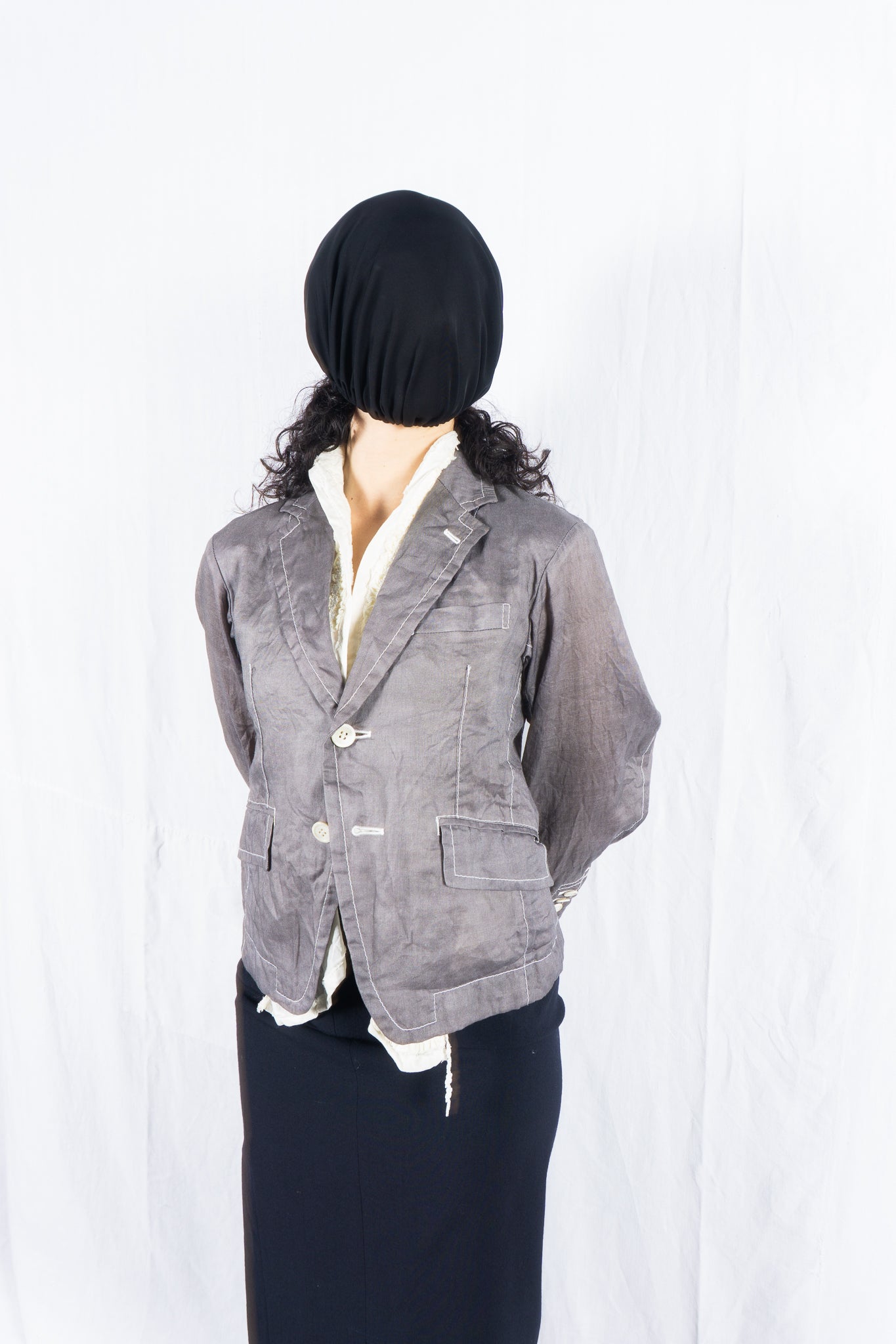 Tricot comme des garçons s/s 2015 layered linen jacket
