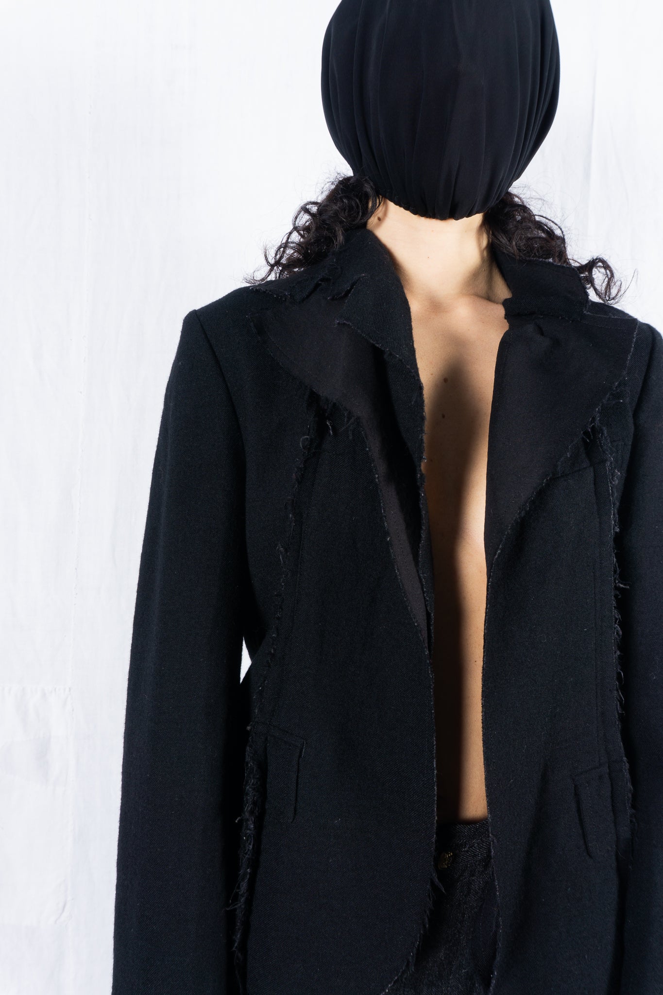 Tricot comme des garçons a/w 2003 cut fringe jacket