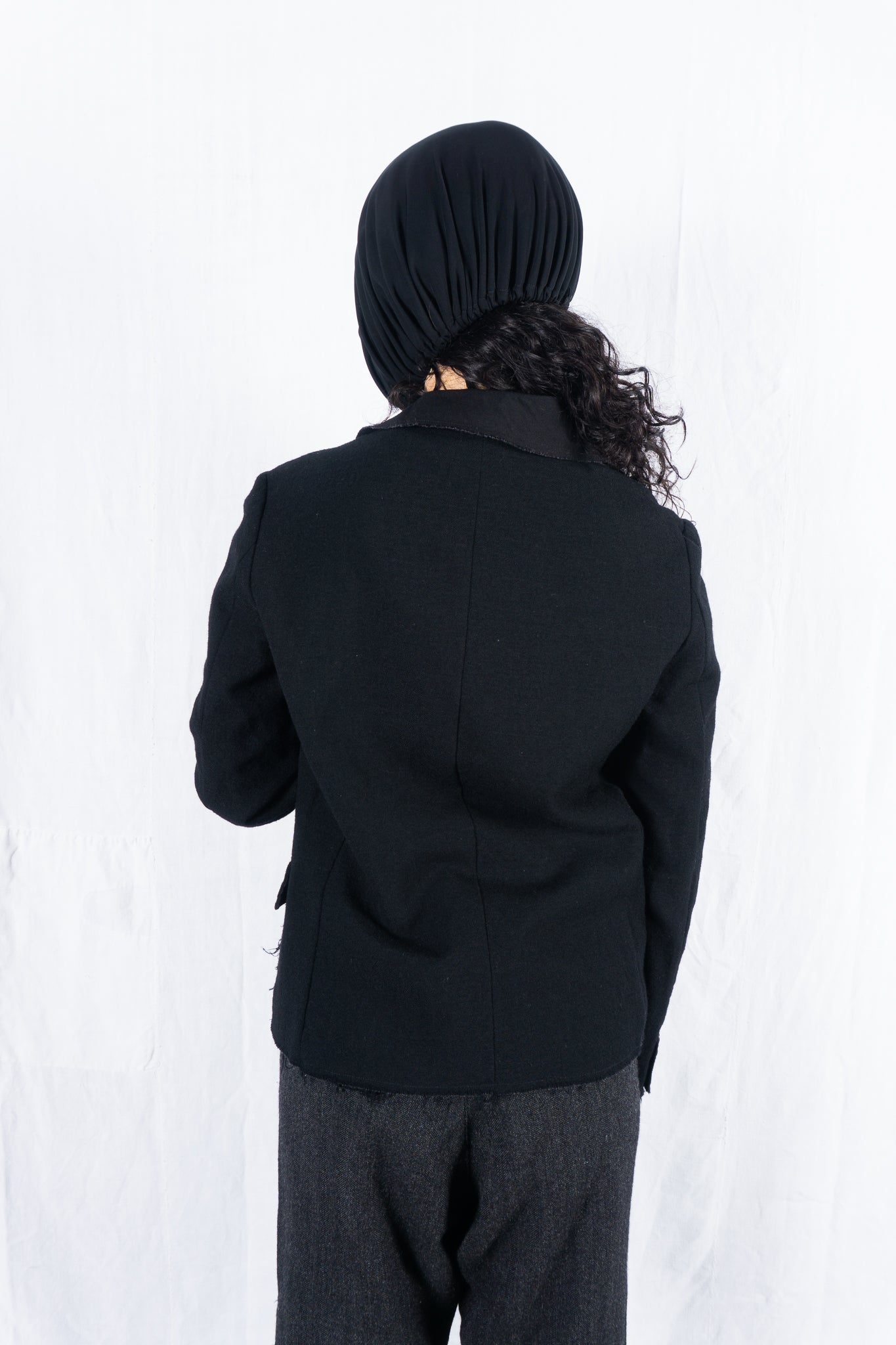 Tricot comme des garçons a/w 2003 cut fringe jacket