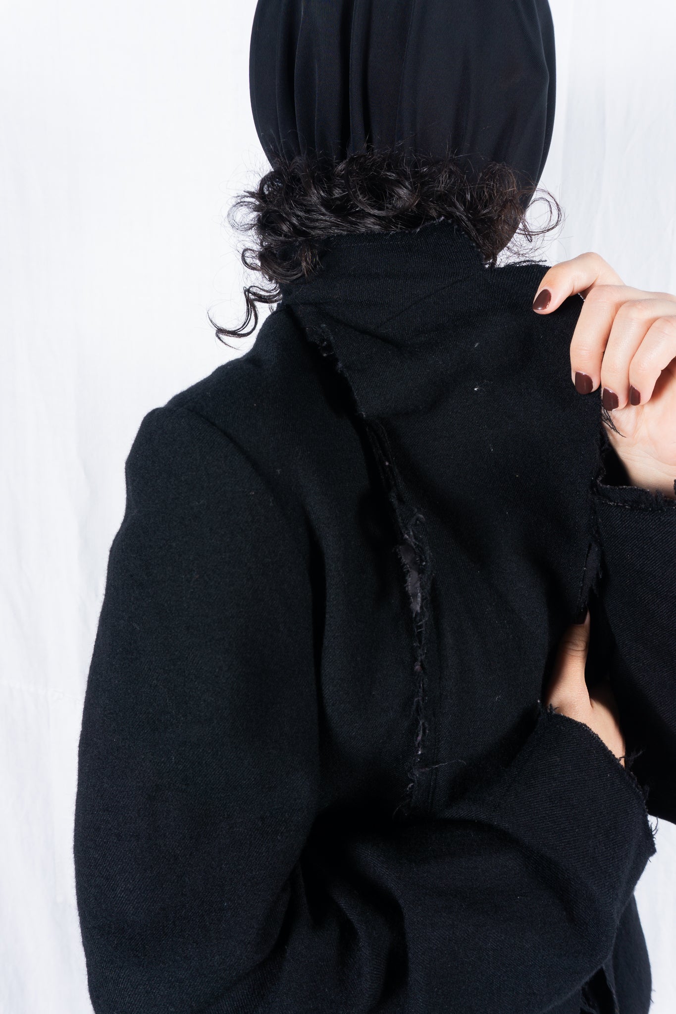 Tricot comme des garçons a/w 2003 cut fringe jacket