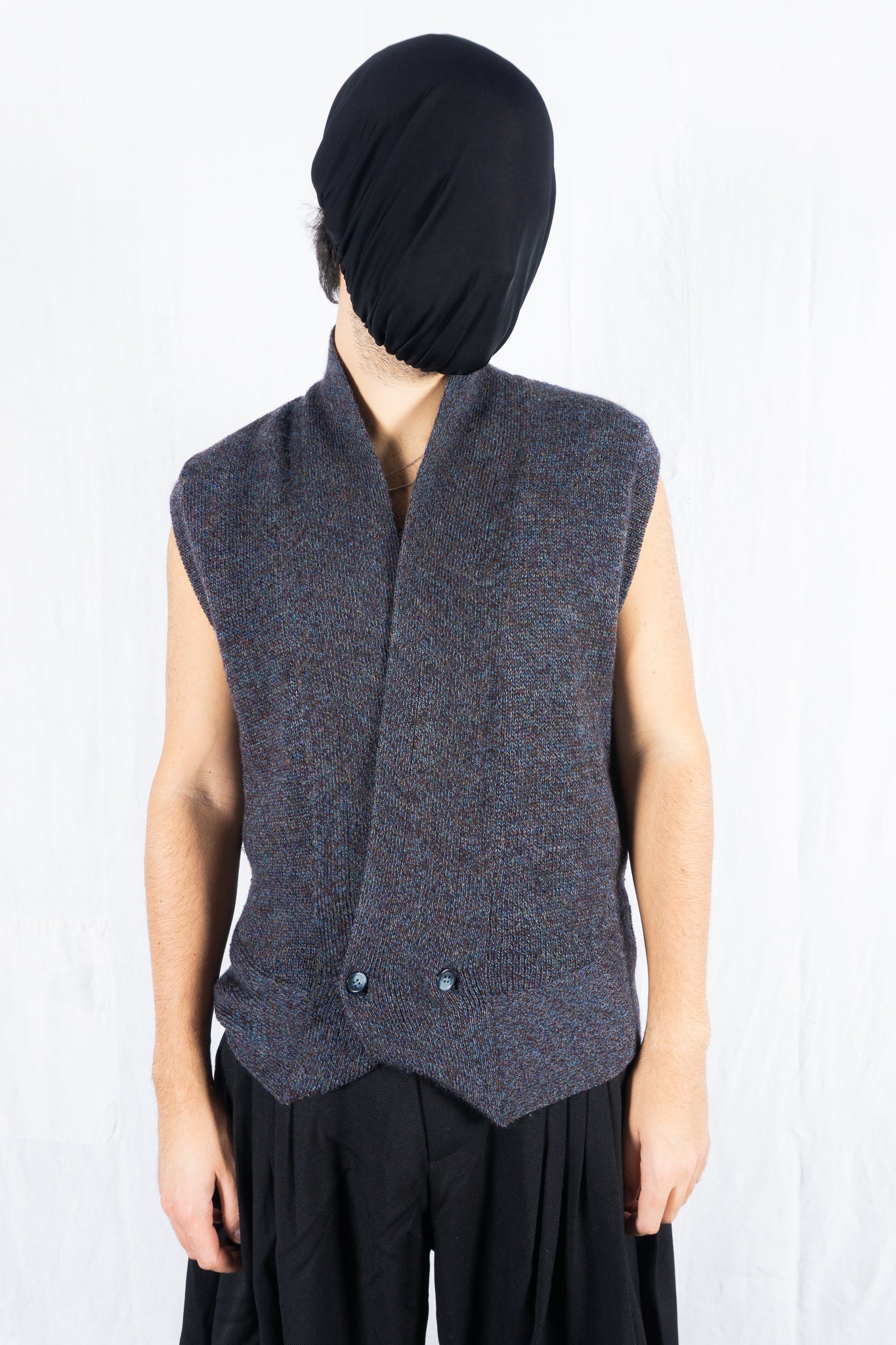 Issey miyake men 1980s knit waistcoat