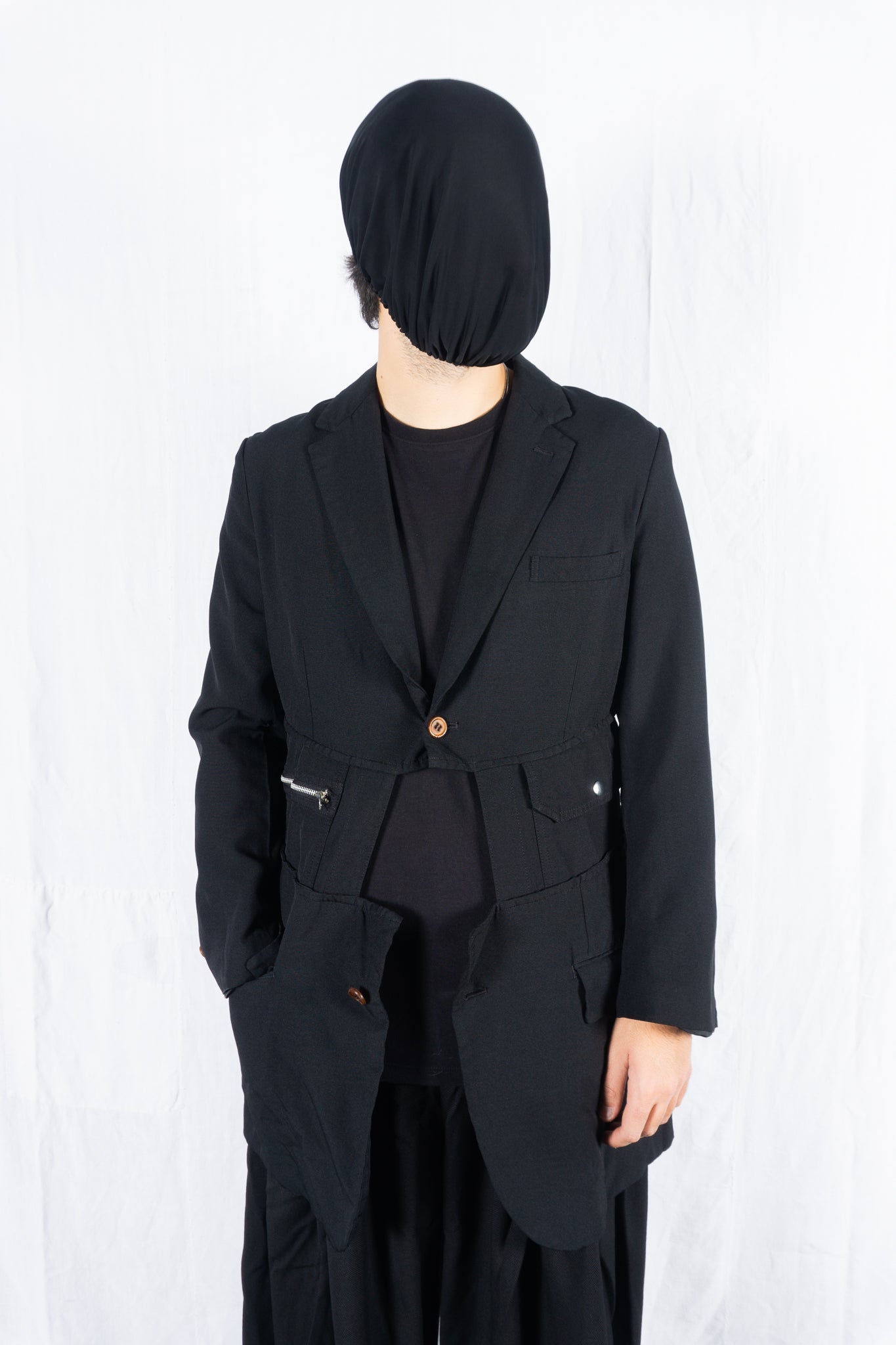 Comme des garçons homme plus s/s 2020 long deconstructed jacket