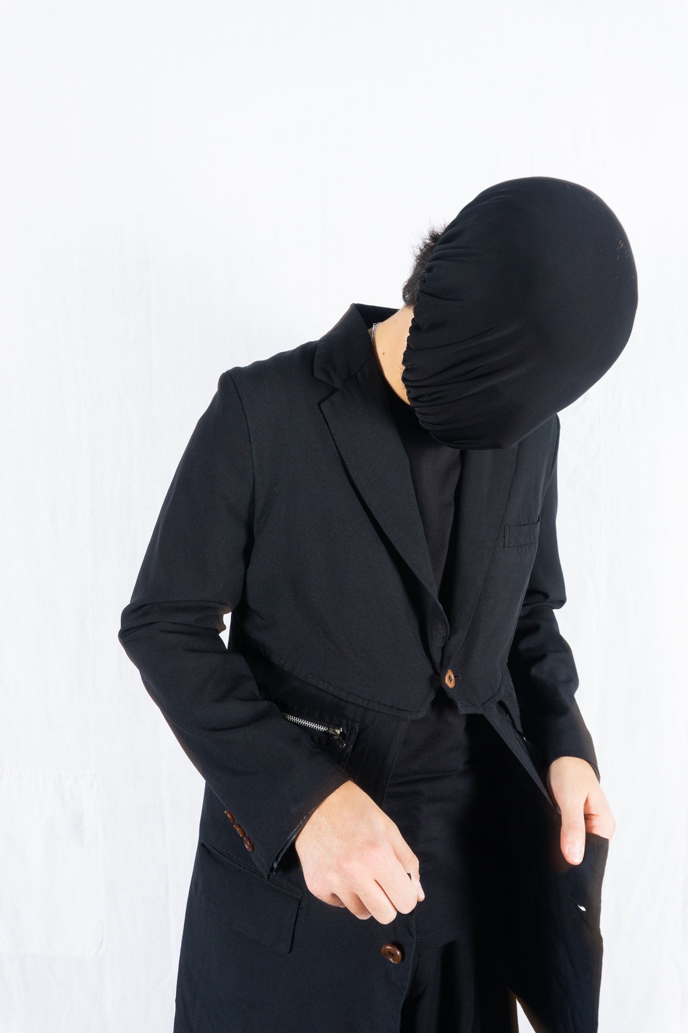 Comme des garçons homme plus s/s 2020 long deconstructed jacket