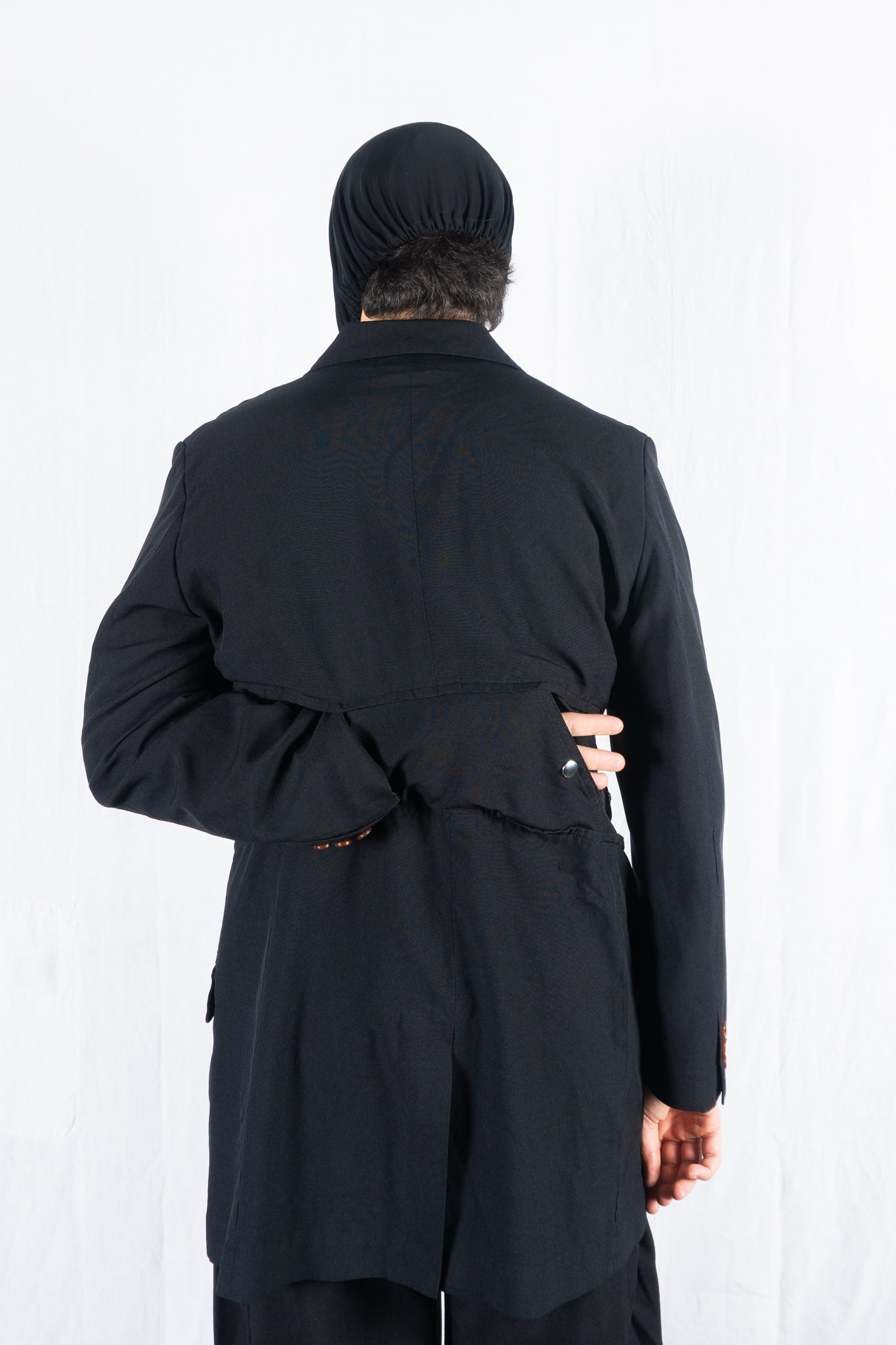 Comme des garçons homme plus s/s 2020 long deconstructed jacket