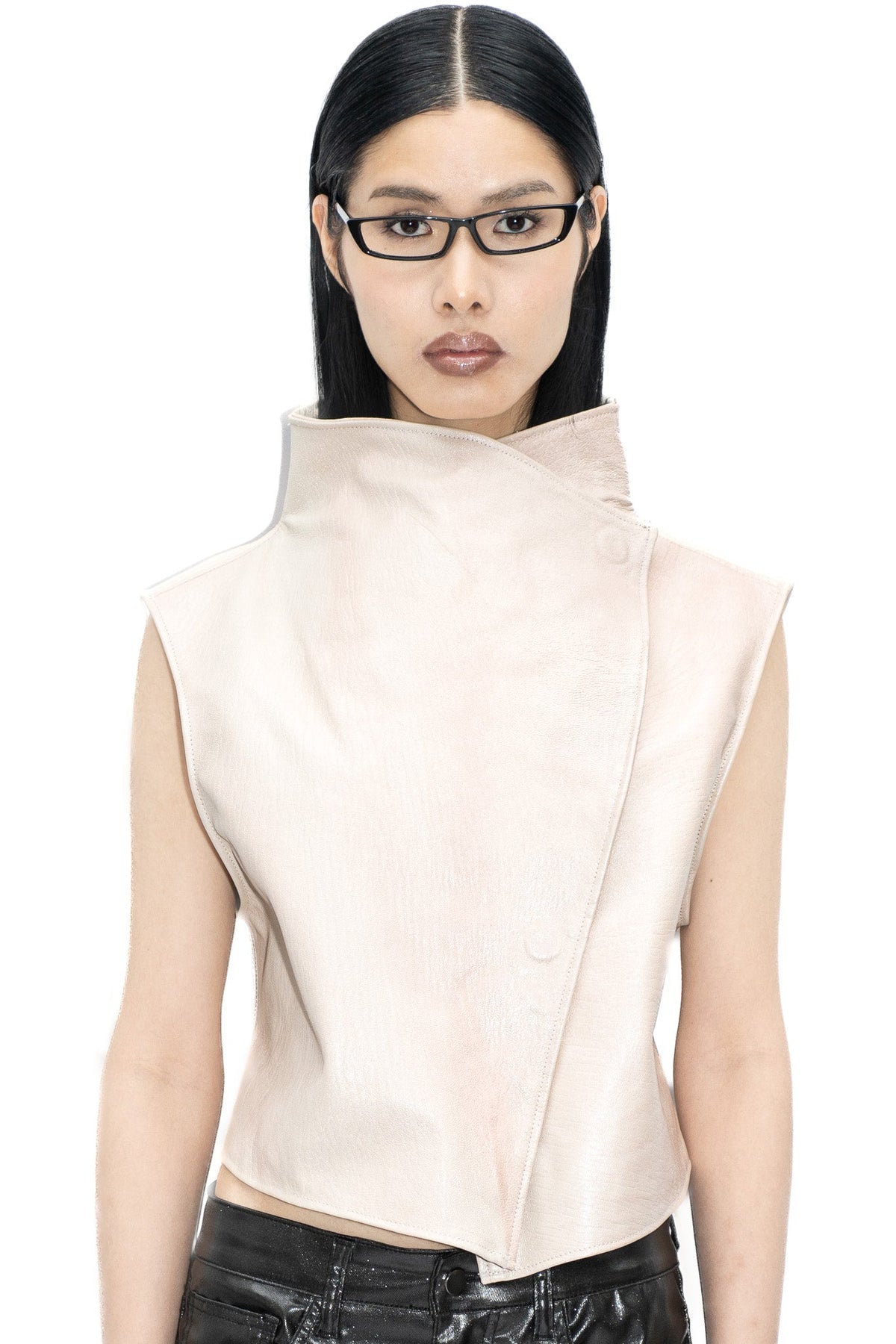 Snappy leather vest