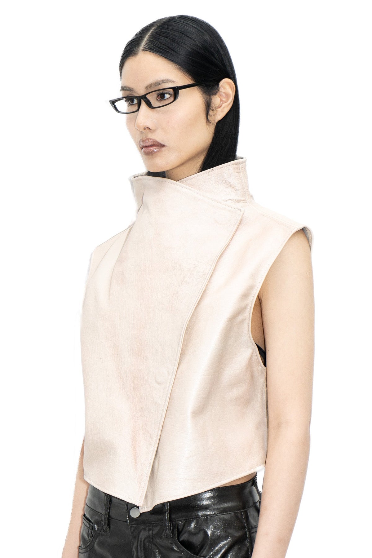 Snappy leather vest