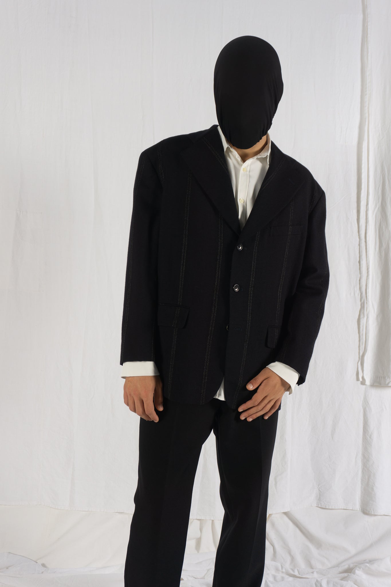 Comme des garçons homme plus a/w 1985 oversize pinstripe jacket