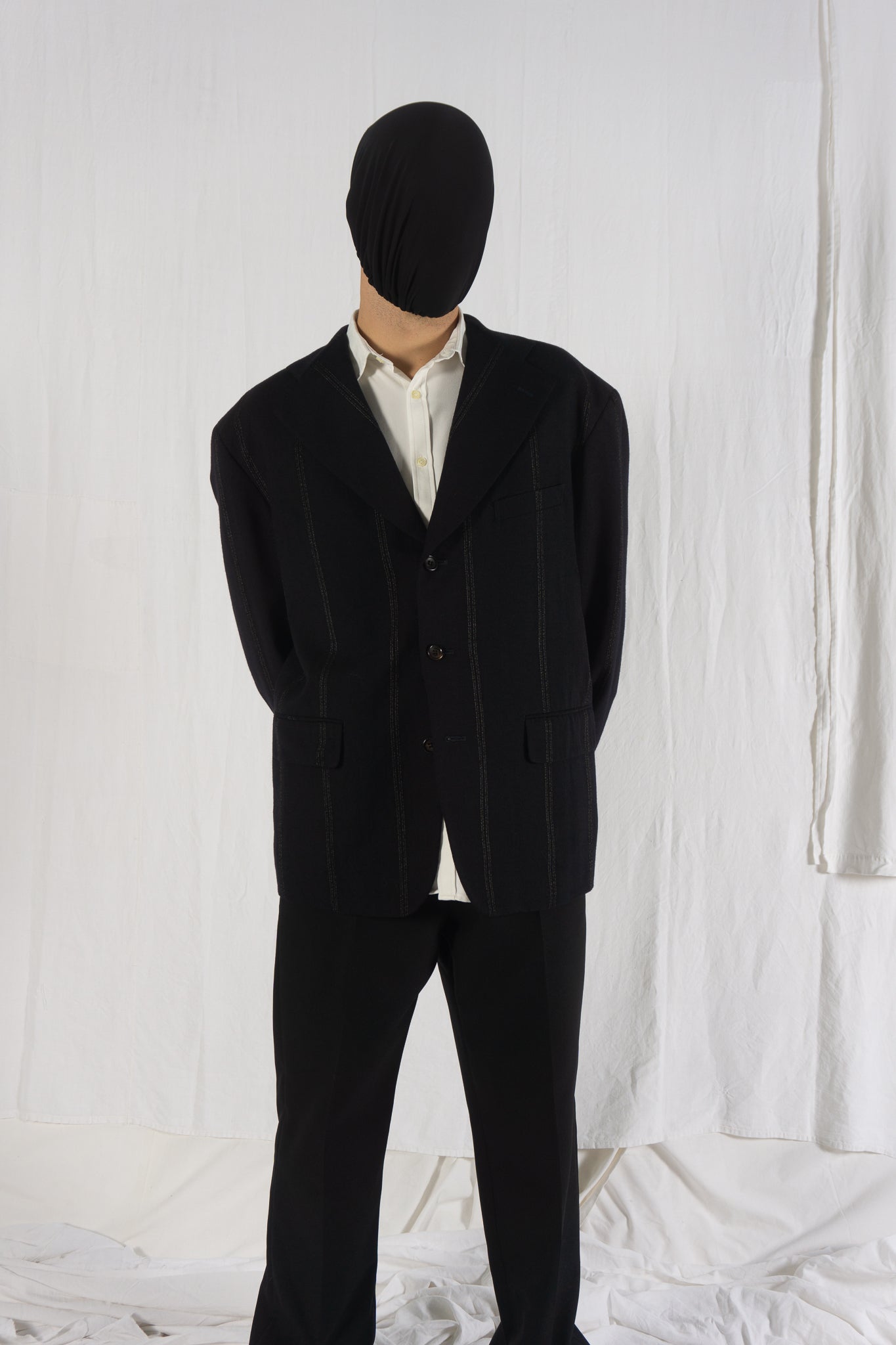 Comme des garçons homme plus a/w 1985 oversize pinstripe jacket