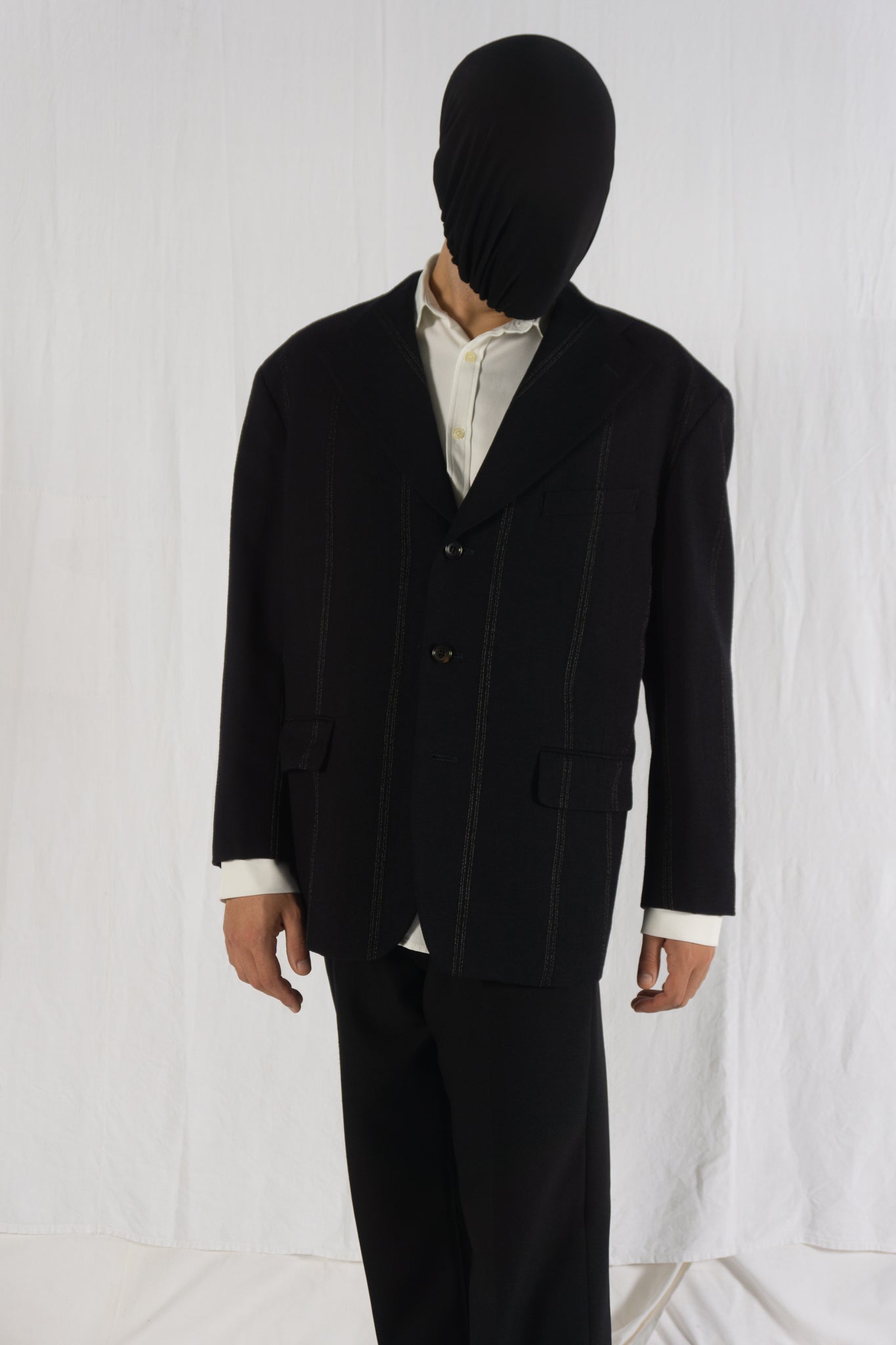 Comme des garçons homme plus a/w 1985 oversize pinstripe jacket