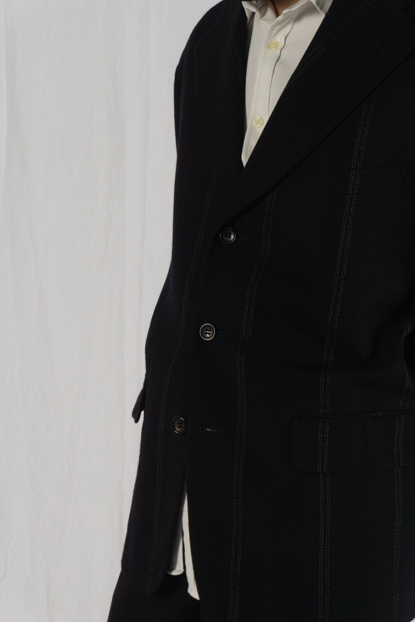 Comme des garçons homme plus a/w 1985 oversize pinstripe jacket