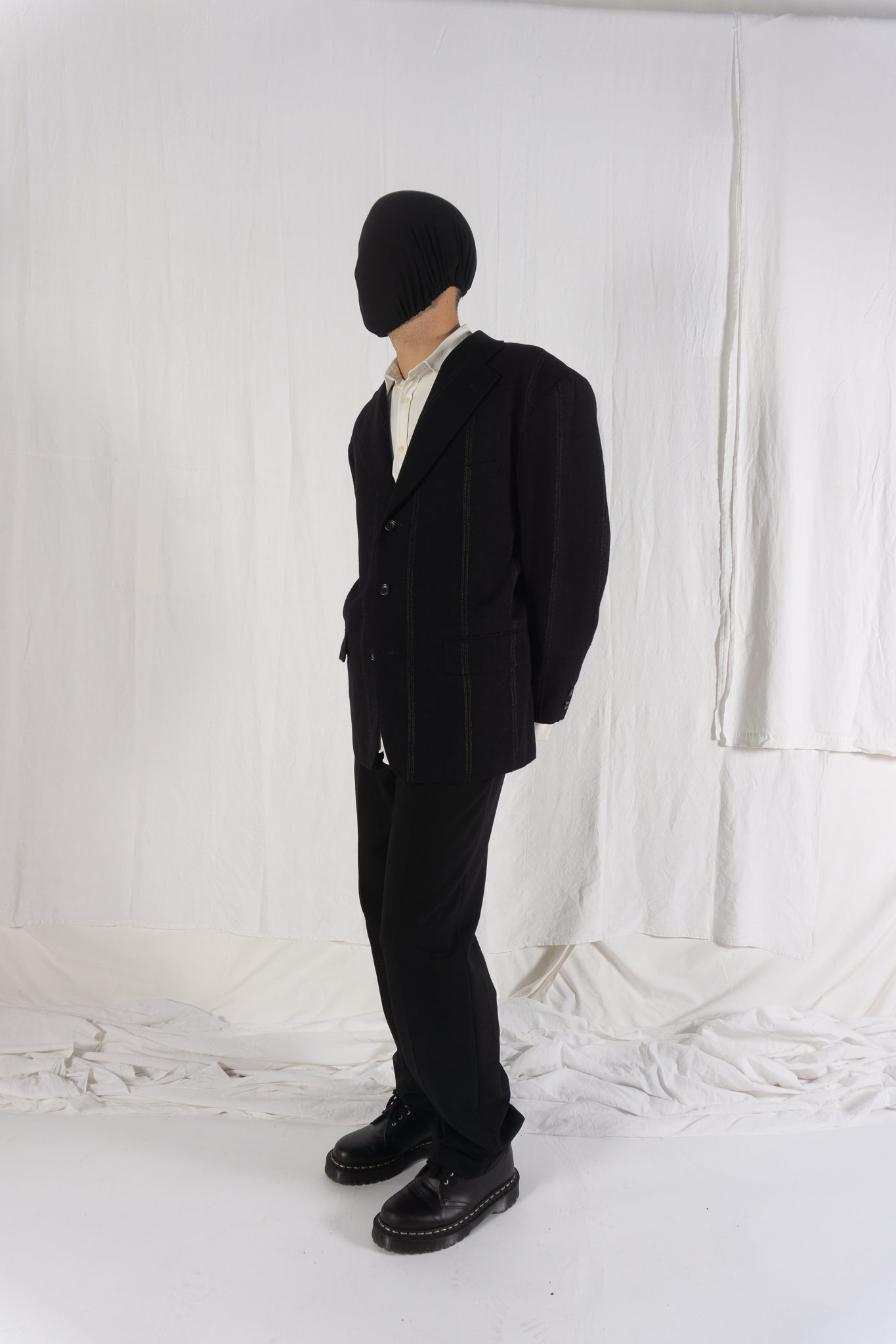 Comme des garçons homme plus a/w 1985 oversize pinstripe jacket