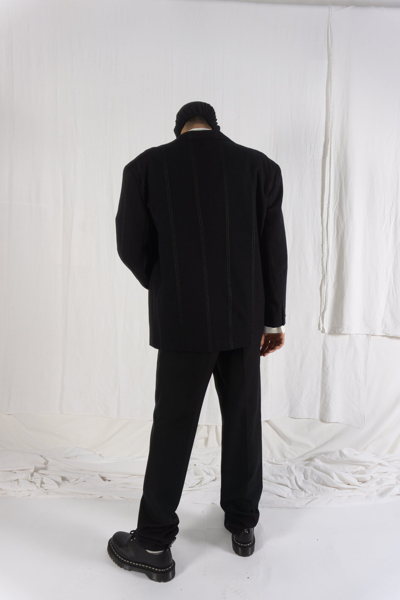 Comme des garçons homme plus a/w 1985 oversize pinstripe jacket