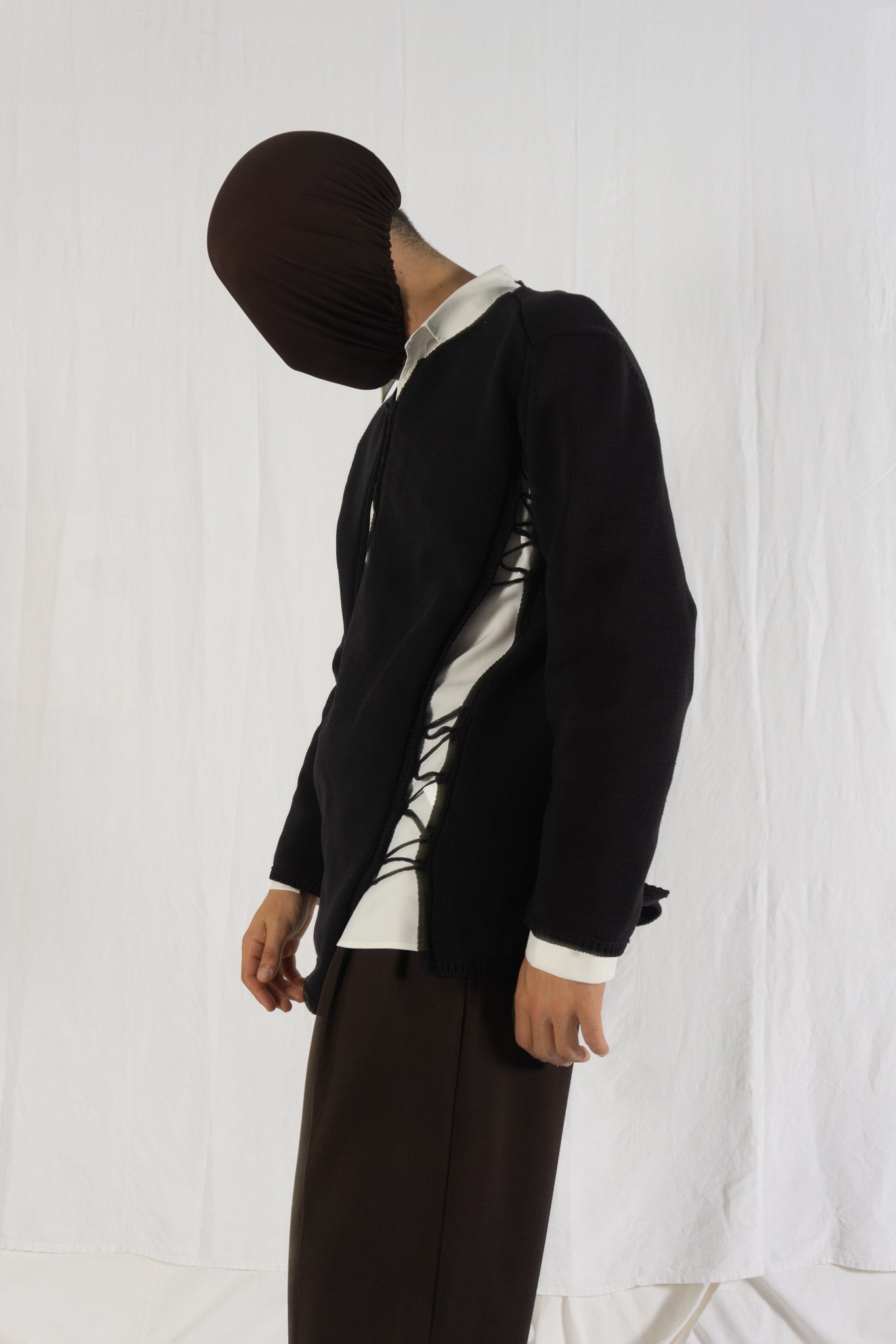 Comme des garçons homme plus s/s 2022 destroyed sweater