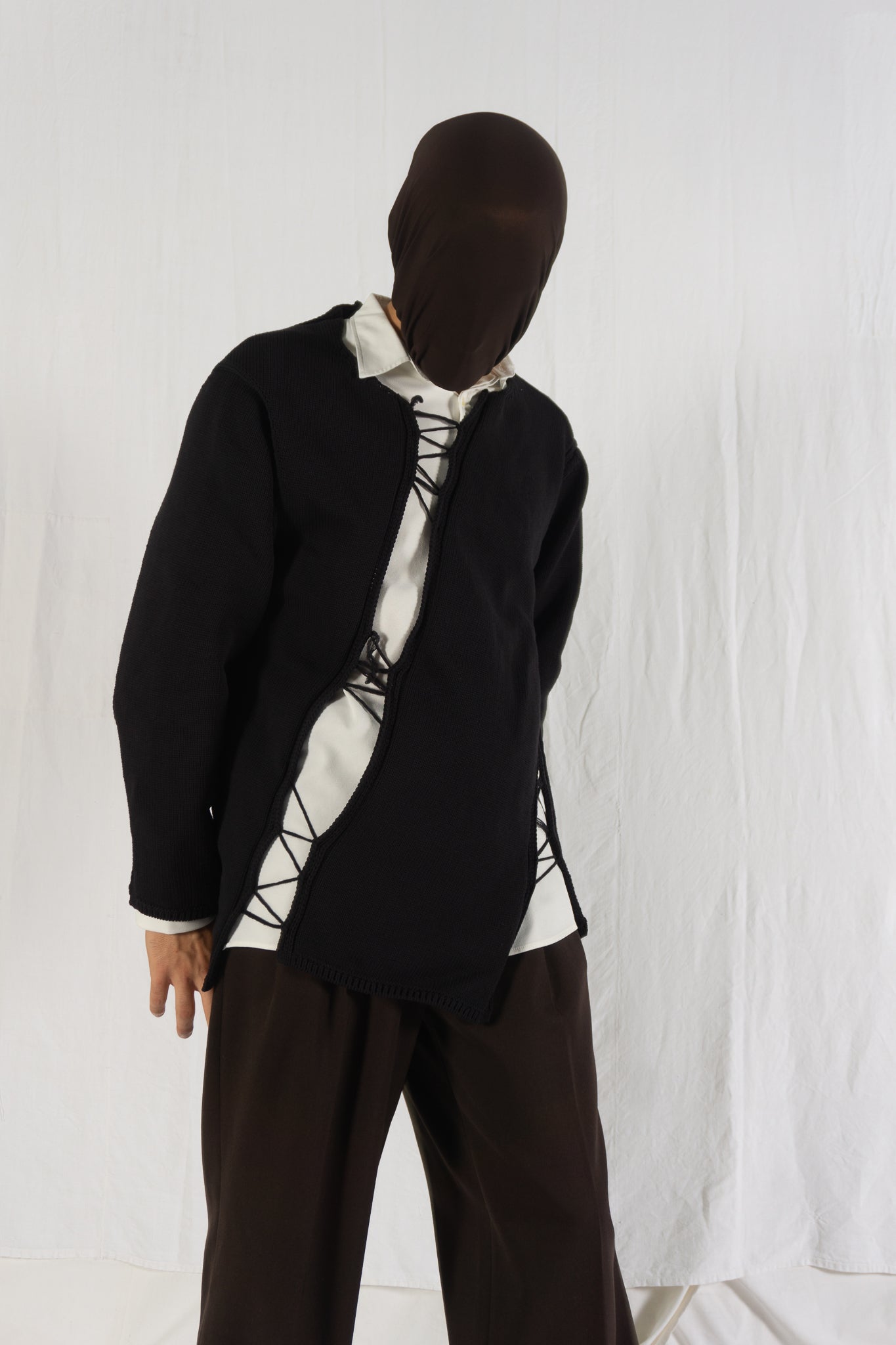 Comme des garçons homme plus s/s 2022 destroyed sweater