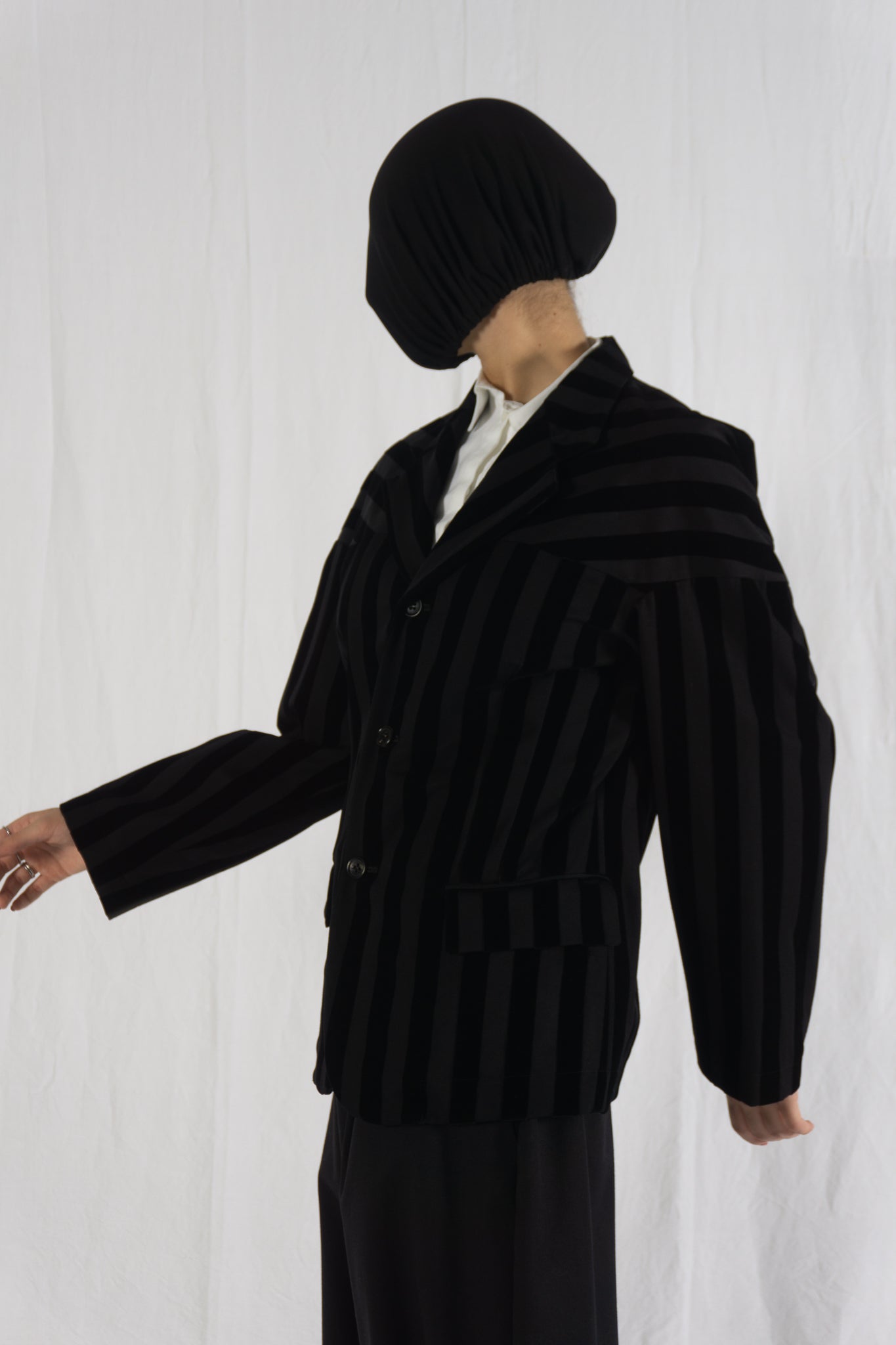 Comme des garçons a/w 1990 striped velvet jacket