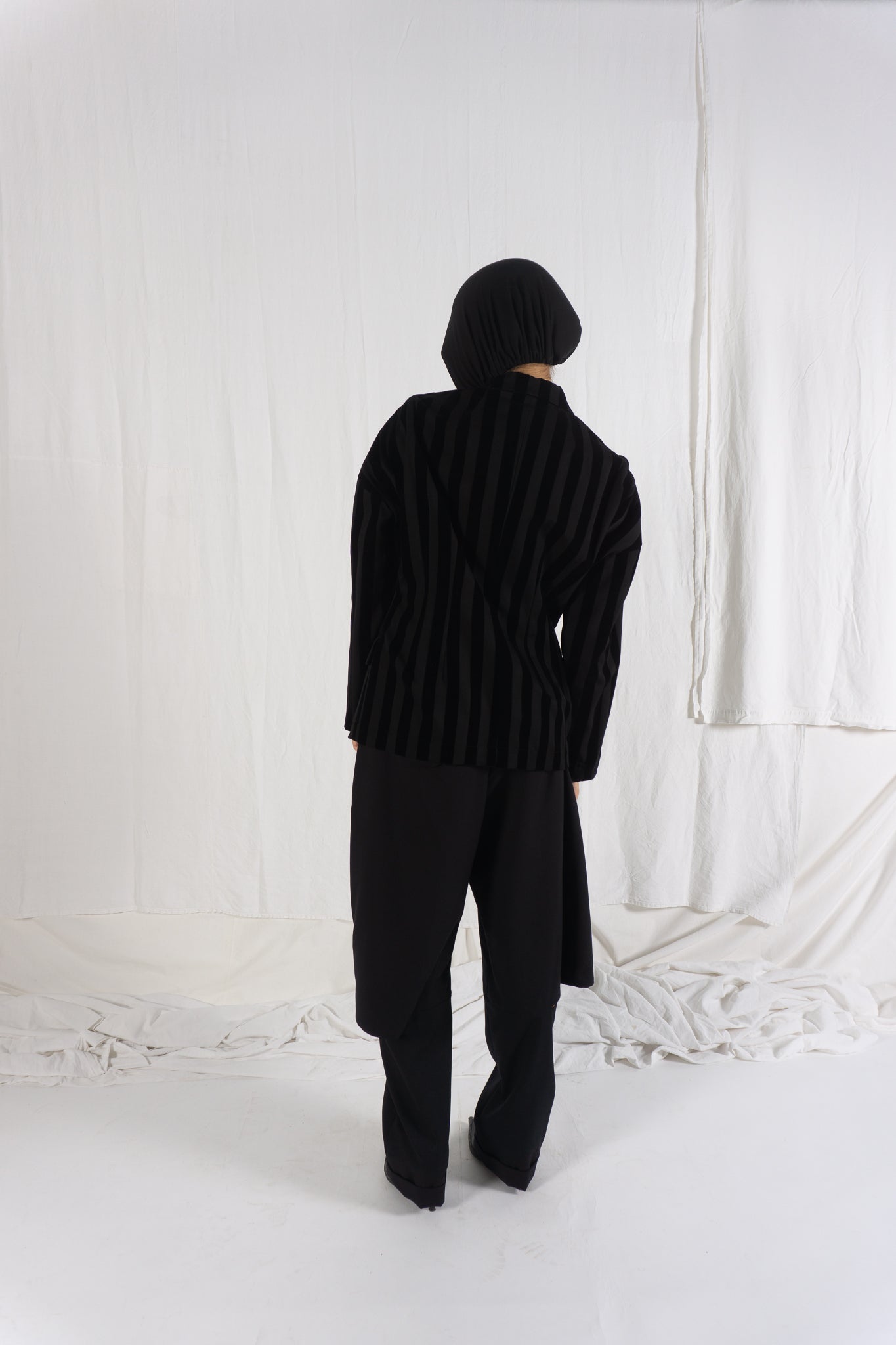 Comme des garçons a/w 1990 striped velvet jacket