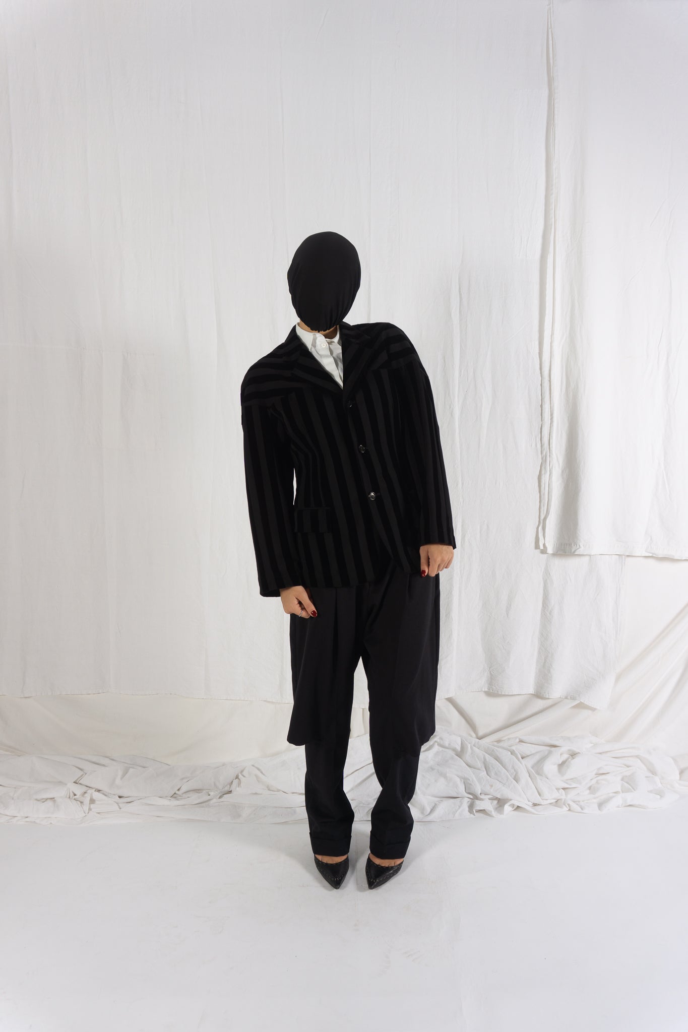 Comme des garçons a/w 1990 striped velvet jacket