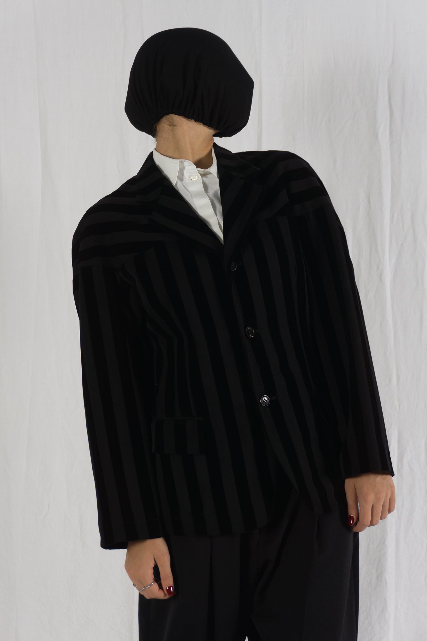 Comme des garçons a/w 1990 striped velvet jacket