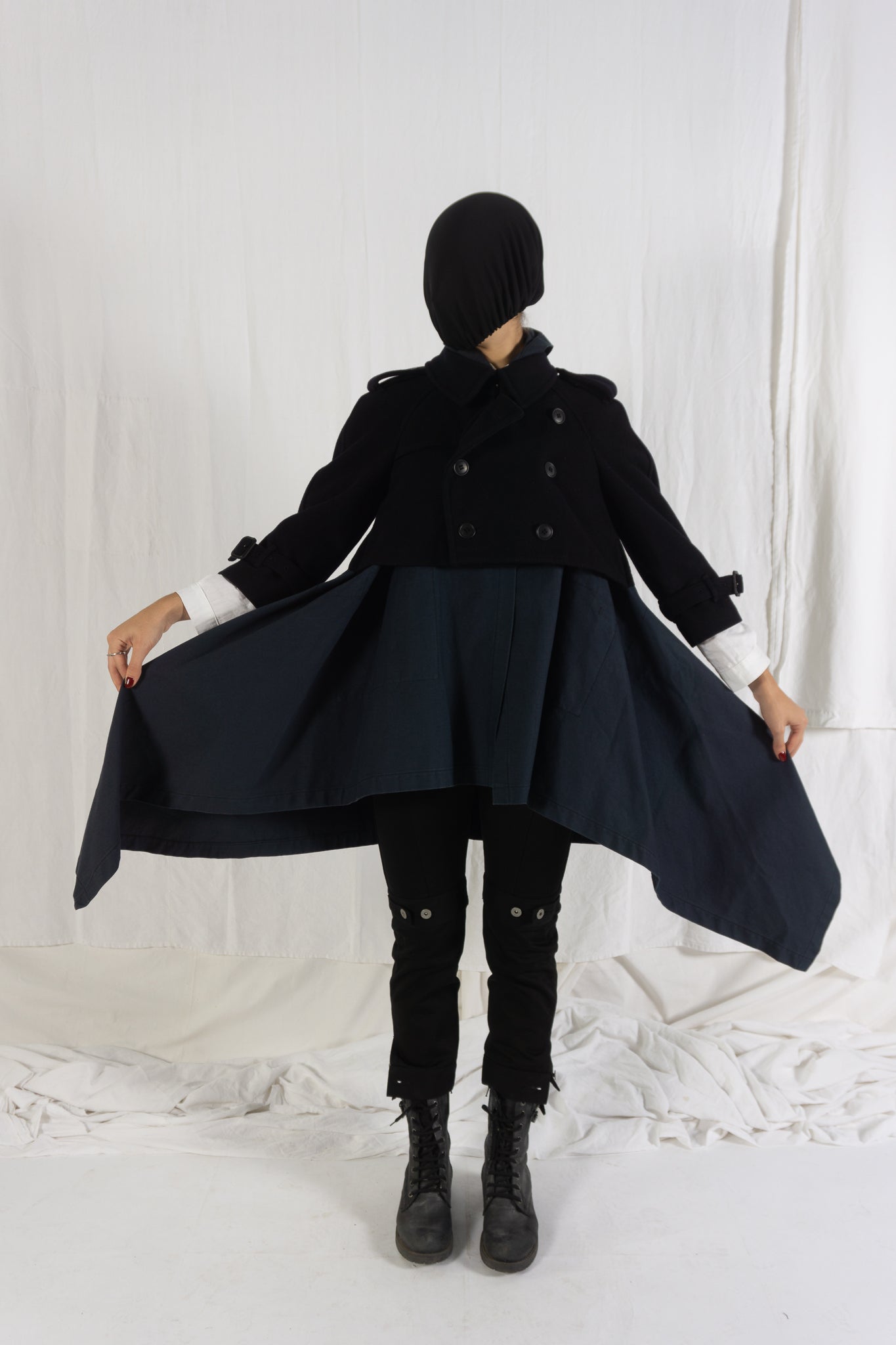 Comme des garçons a/w 2009 cropped trench coat
