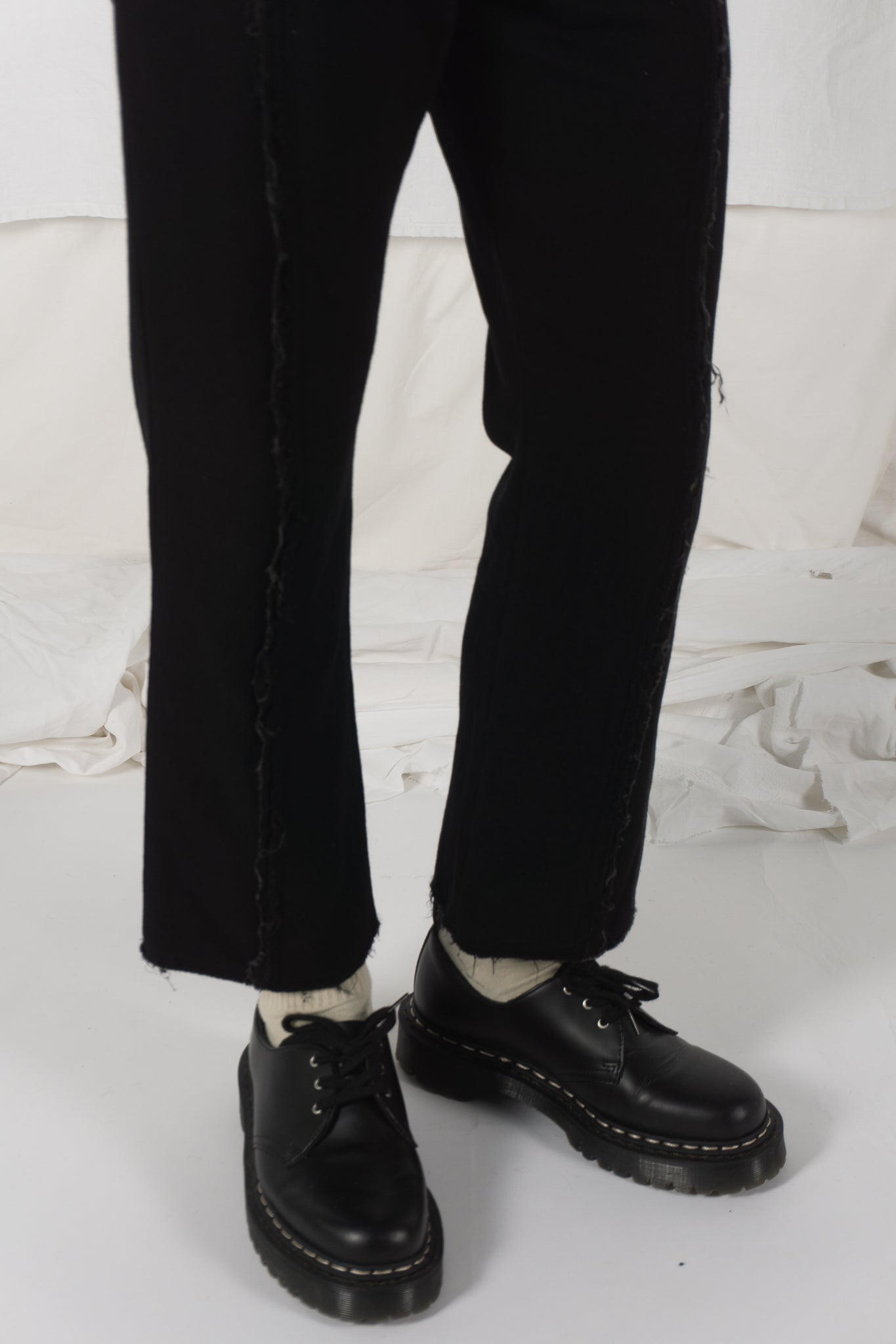 Comme des garçons homme plus a/w 2002 wool strip pants
