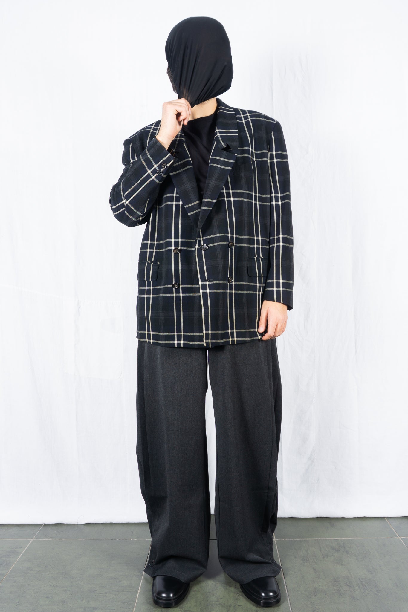 Comme des garçons homme plus s/s 1988 checkered jacket