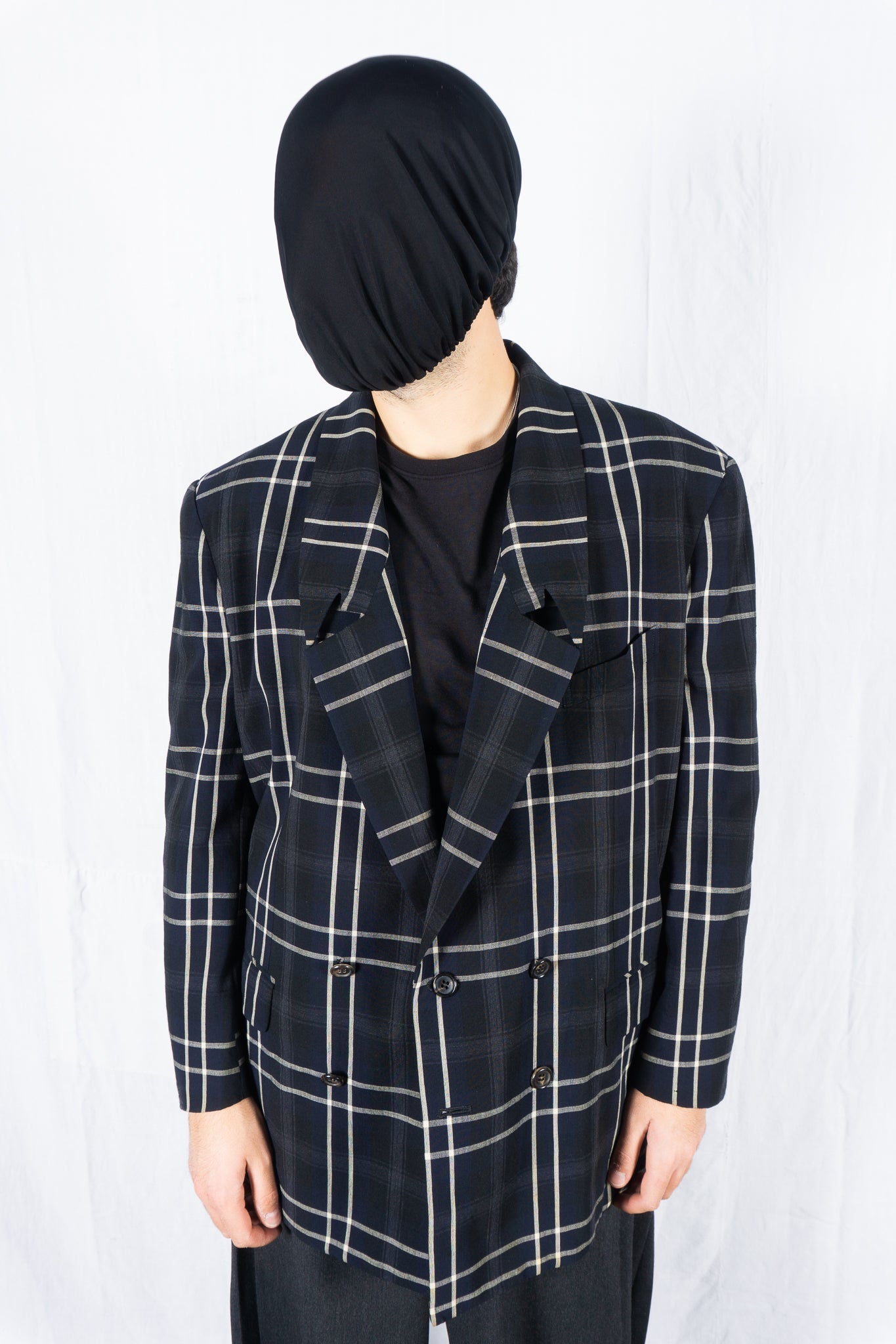 Comme des garçons homme plus s/s 1988 checkered jacket