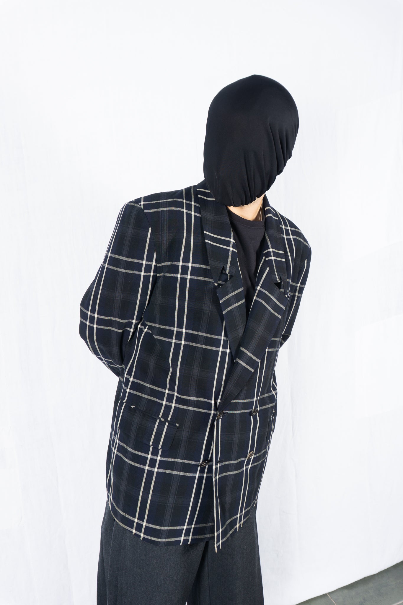 Comme des garçons homme plus s/s 1988 checkered jacket