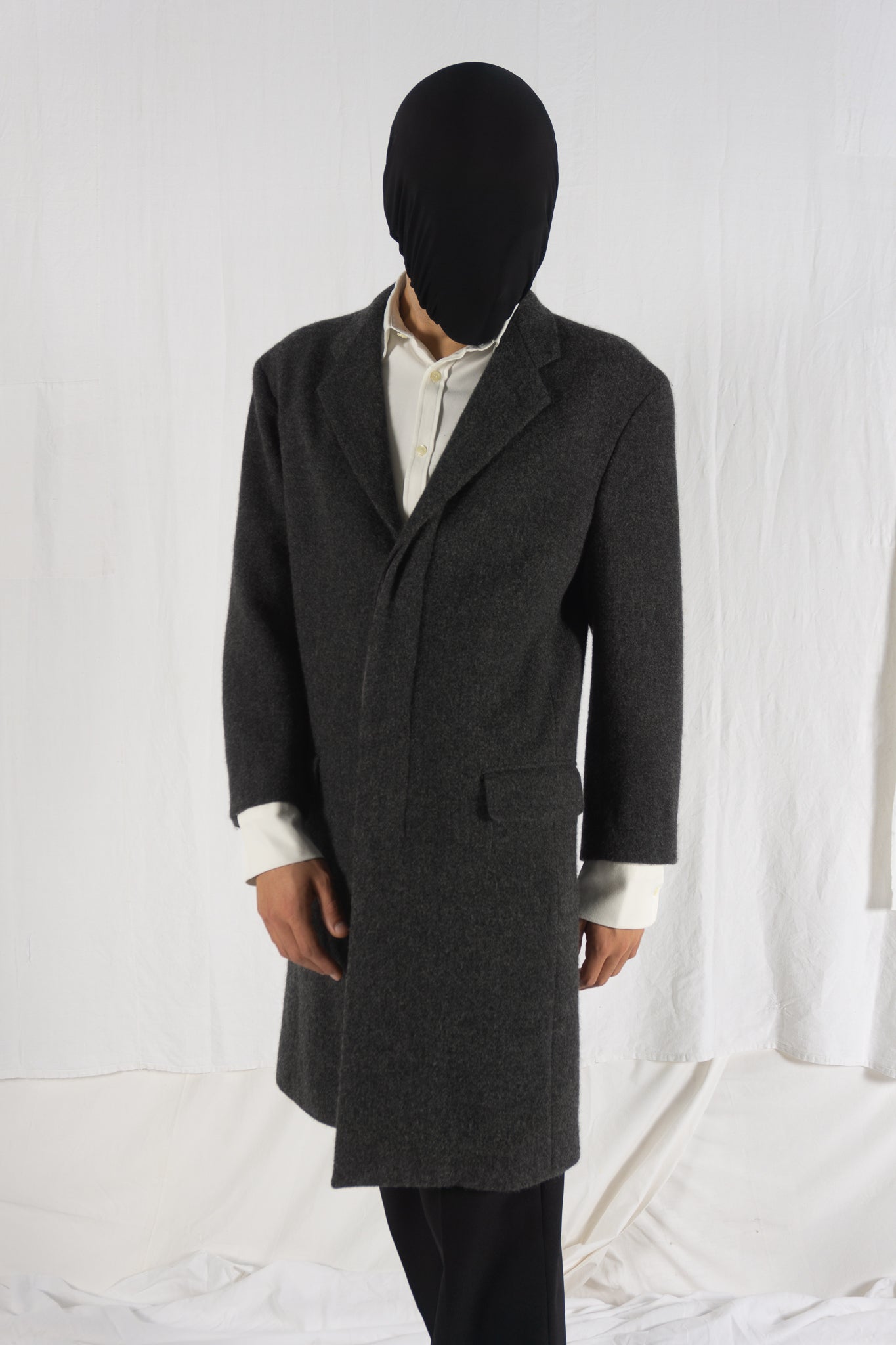 Issey miyake men a/w 2021 boiled wool coat